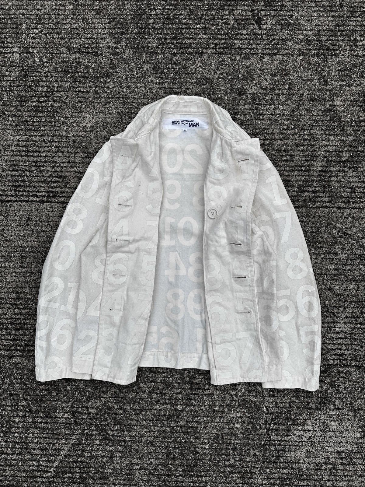 Comme des Garcons × Junya Watanabe Junya Watanabe AD2002 Numbers Allover Printed Jacket Size US M / EU 48-50 / 2 - 2 Thumbnail