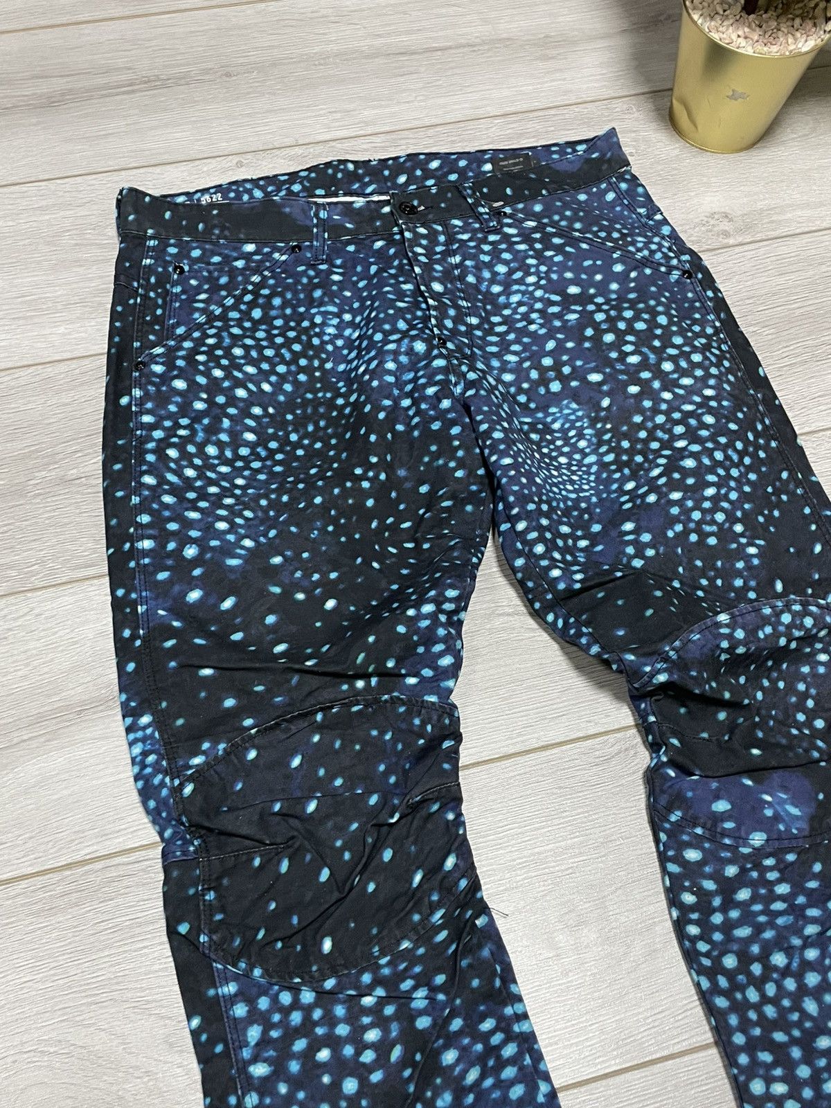 G-Star × Pharrell G stat Pharrell dot pants all over design aqua eb0 tapered Size US 33 - 3 Thumbnail