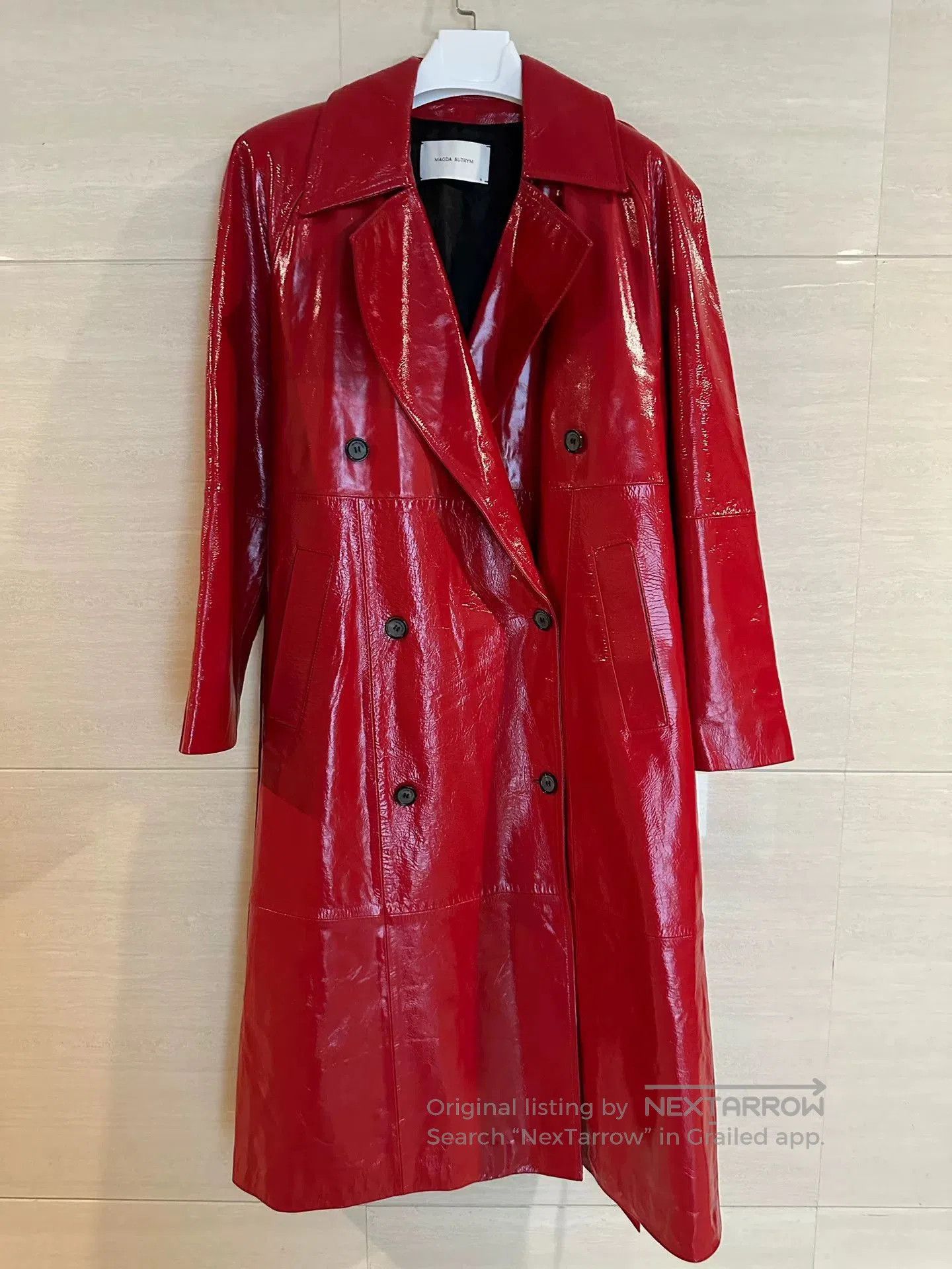 Magda Butrym Magda Butrym Red Leather Trench Coat. Size S / US 4 / IT 40 - 1 Thumbnail