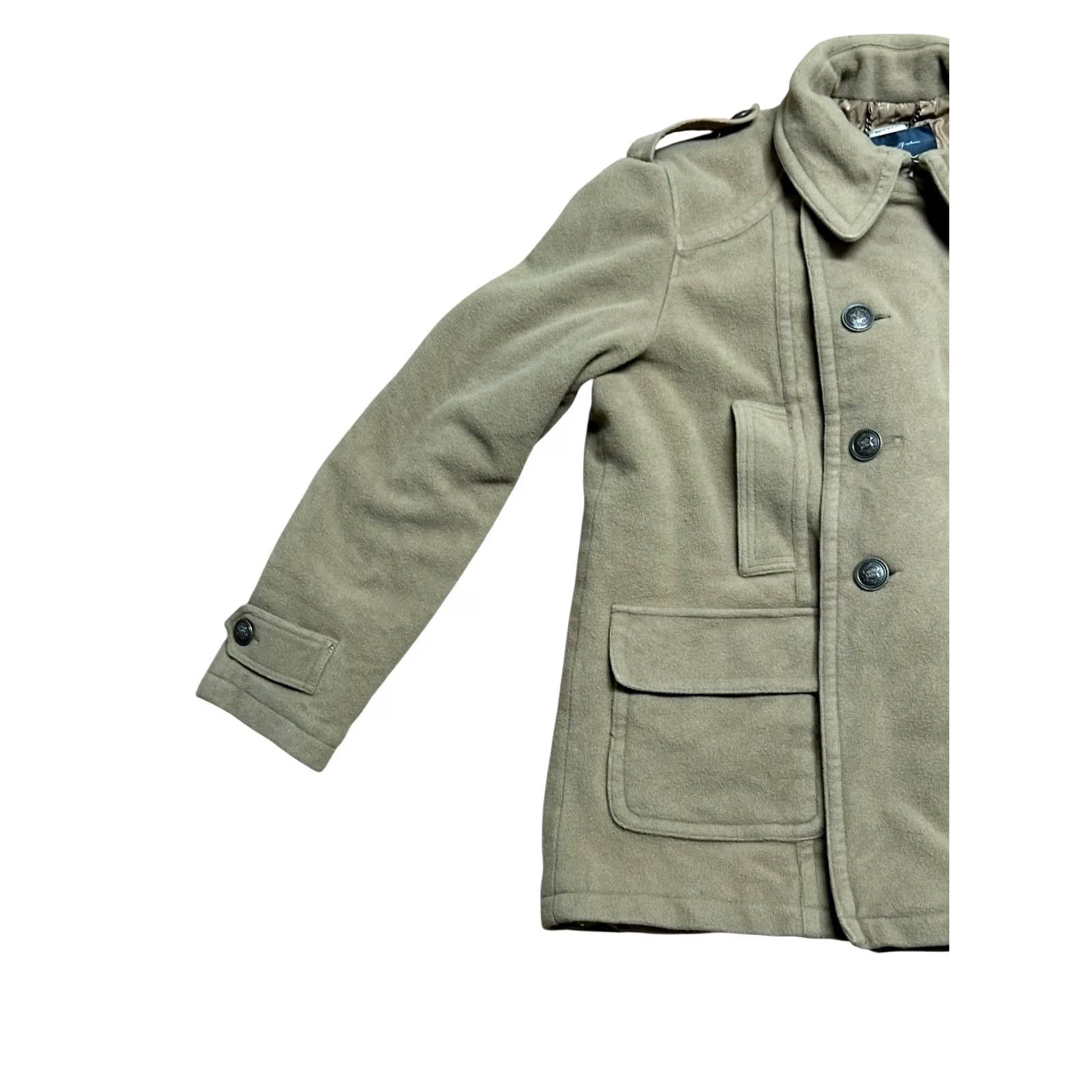 Sean John Sean John Women's Brown Button Up Wool Pea Coat Vintage Sz 2XL Y2K Jacket Tan Coat Jacket Cap Size XXL / US 16-18 / IT 52-54 - 2 Thumbnail