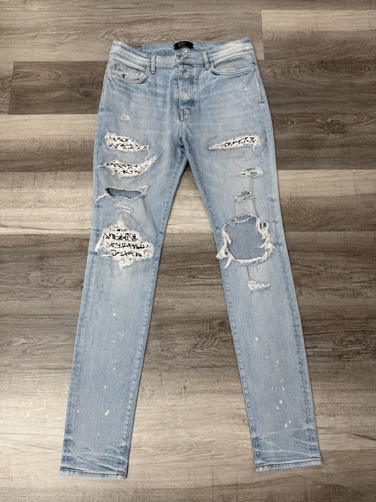 Amiri Amiri Thrasher Bones Patch Jeans Size 36 Size US 36 / EU 52 - 2 Thumbnail