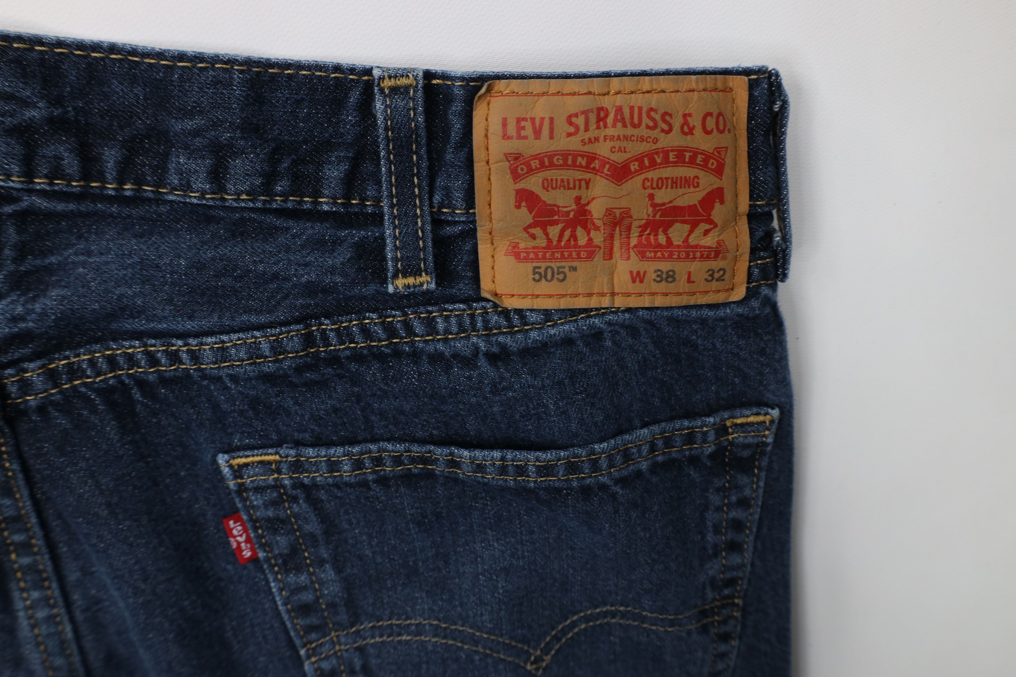 Levi's Vintage Y2K Levis 505 Regular Straight Leg Denim Jeans Blue Size US 38 / EU 54 - 13 Thumbnail