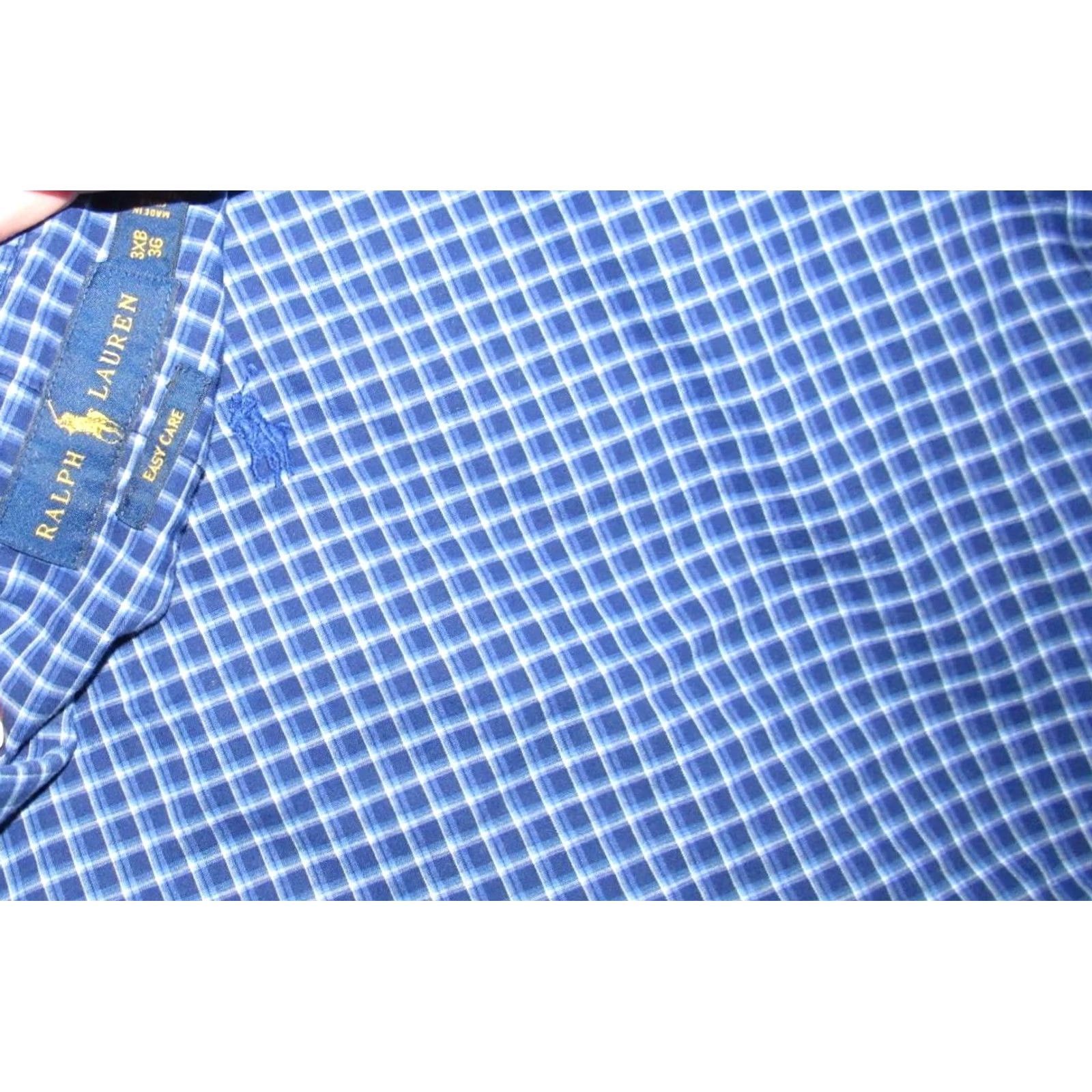 Ralph Lauren Polo RALPH LAUREN Easy Care Blue Plaid Long Sleeve Button Down Shirt 3XB Mens Size US XXL / EU 58 / 5 - 3 Thumbnail