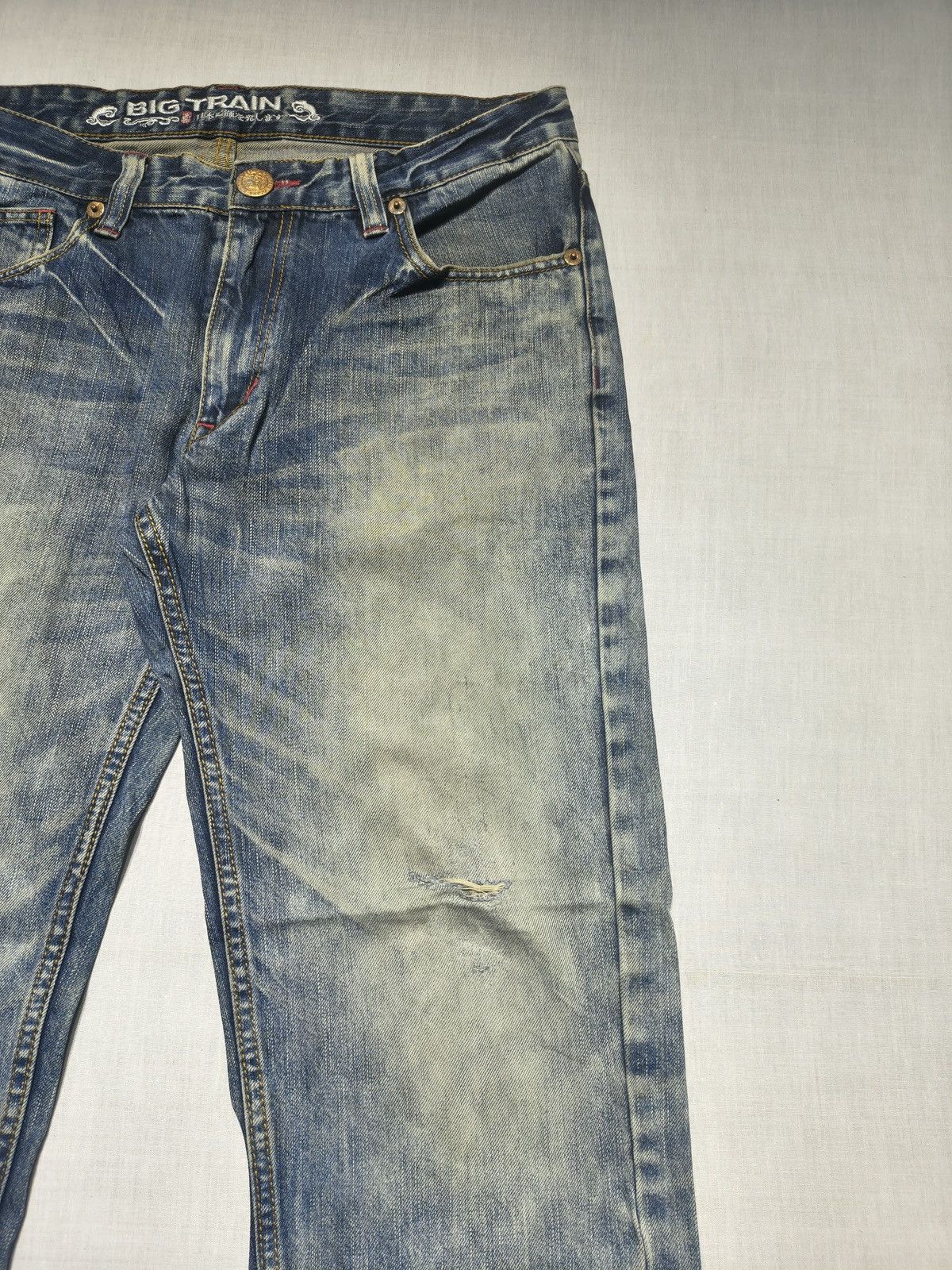 Japanese Brand DOUBLE POCKET DRAGON EMBROIDERY BIG TRAIN JEANS 🐉🥵(013) Size US 34 / EU 50 - 11 Thumbnail