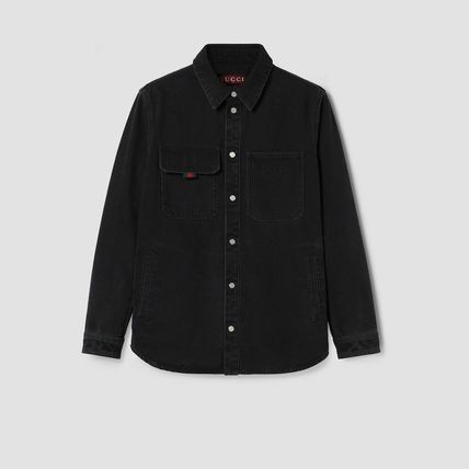 Gucci o1loc1c1125 789160 Denim Shirt With Gucci Embroidery Size US S / EU 44-46 / 1 - 1 Thumbnail