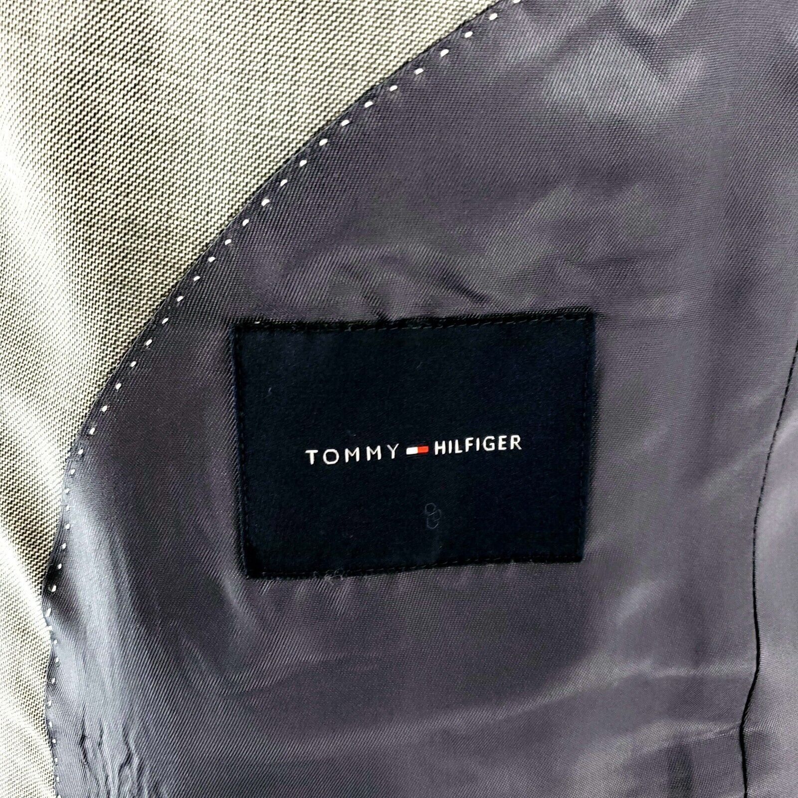 Tommy Hilfiger Tommy Hilfiger Worsted Wool 2 Button Blazer 40R Gray Sharksk Size 40R - 7 Thumbnail