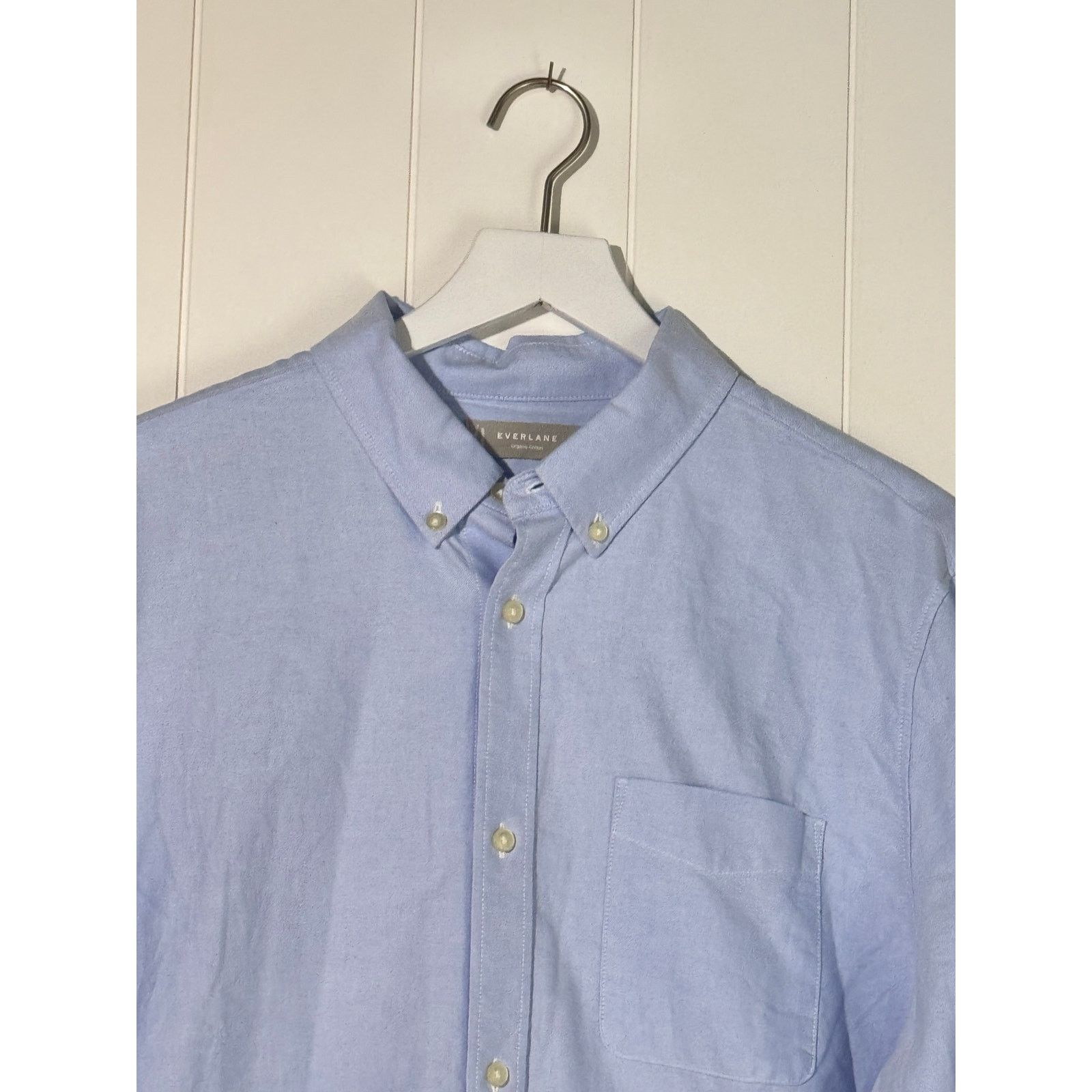 Everlane Everlane Classic Oxford Shirt Organic Blue Large Tall Size US L / EU 52-54 / 3 - 3 Thumbnail