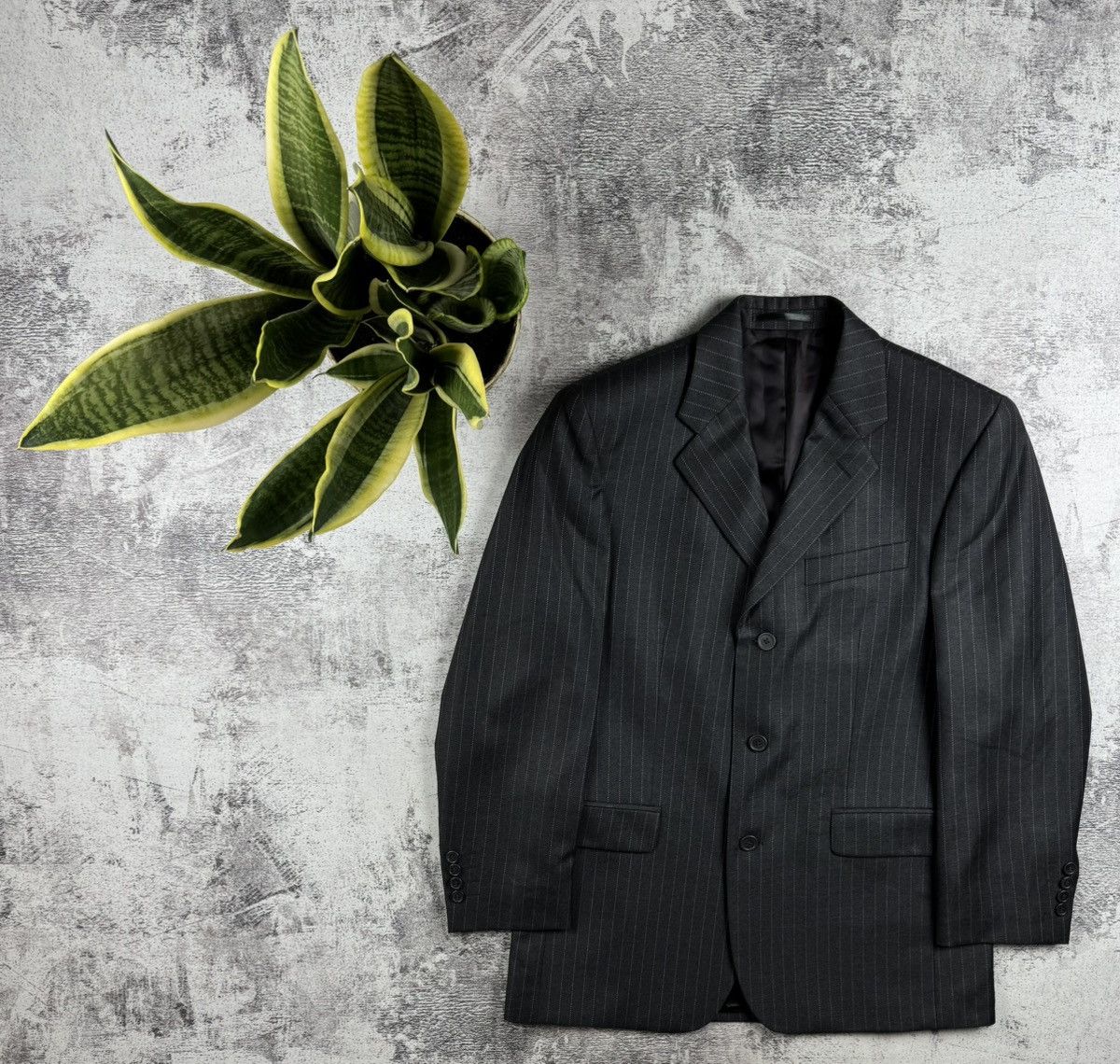 Chester Barrie Chester Barrie Striped Wool 38/96 cm Size Classic Blazer Jacket Trousers Suit Size 38S - 4 Thumbnail