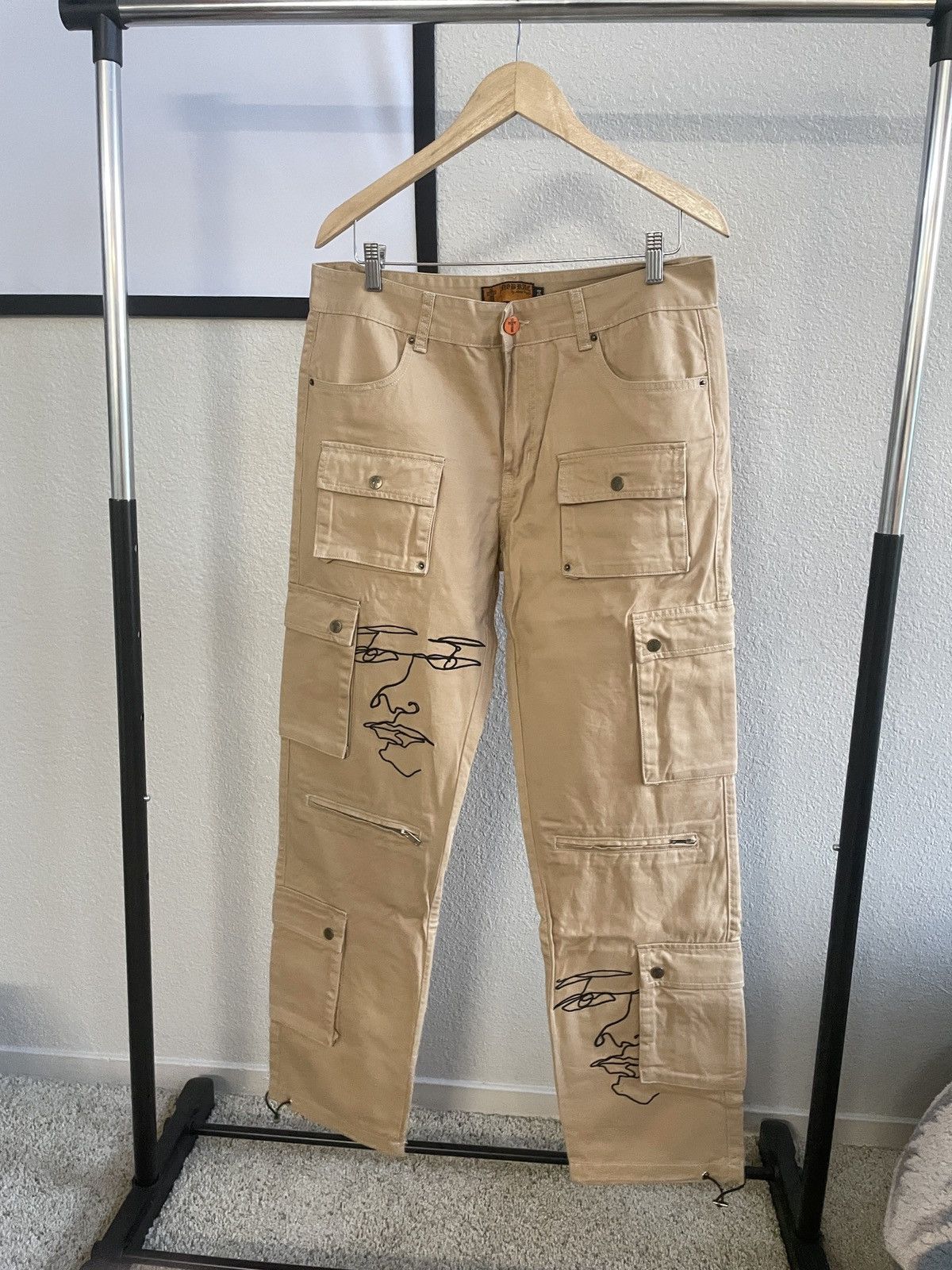 Vintage NOBRAC SUPPLY Faces Cargo Pants Size US 34 / EU 50 - 1 Thumbnail