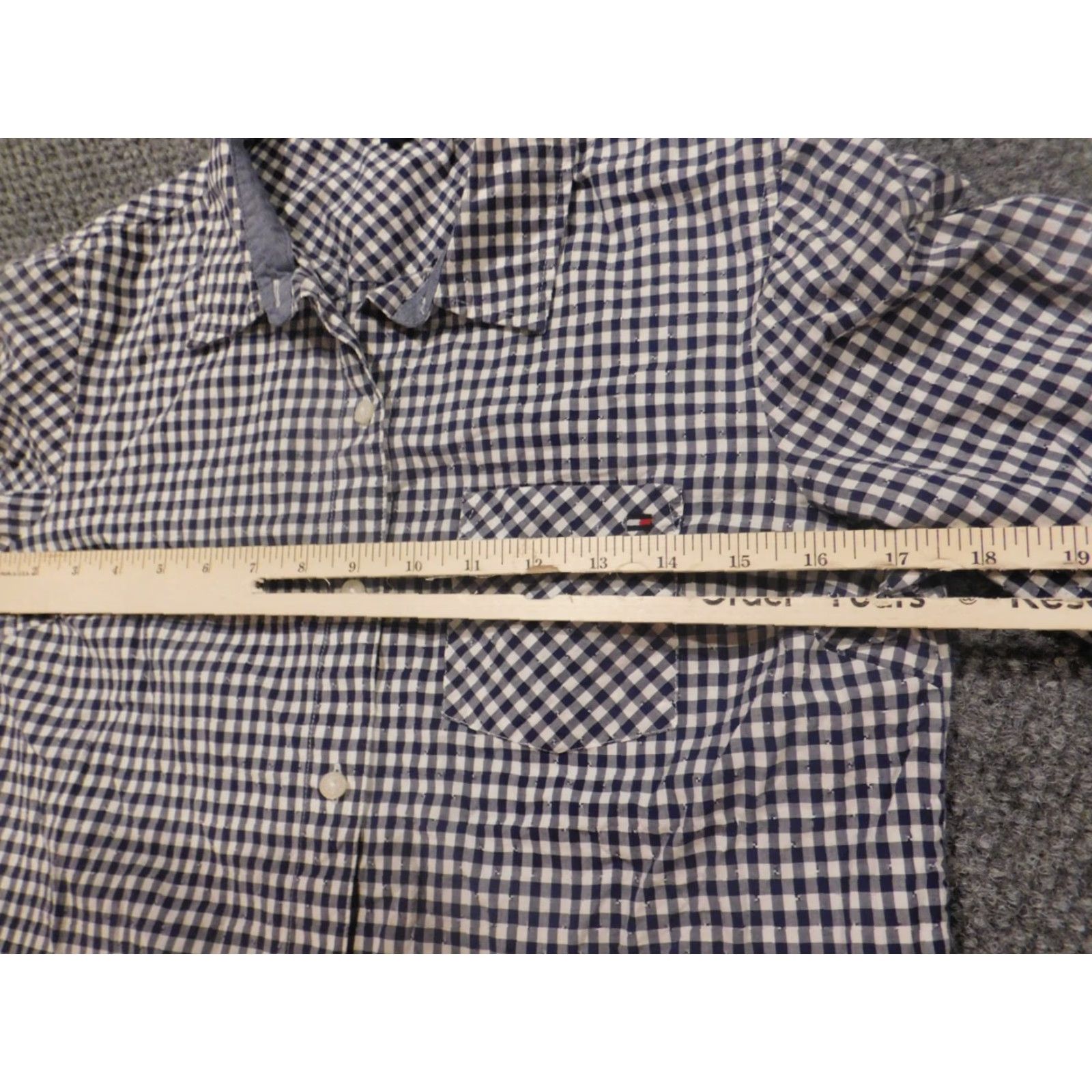 Tommy Hilfiger Tommy Hilfiger Womens Blouse Button-Up Purple Plaid Small S Crew Neck Casual Long Sleeve 100% Cotton Down Lightweight Basic Regular Womens Size S / US 4 / IT 40 - 5 Thumbnail