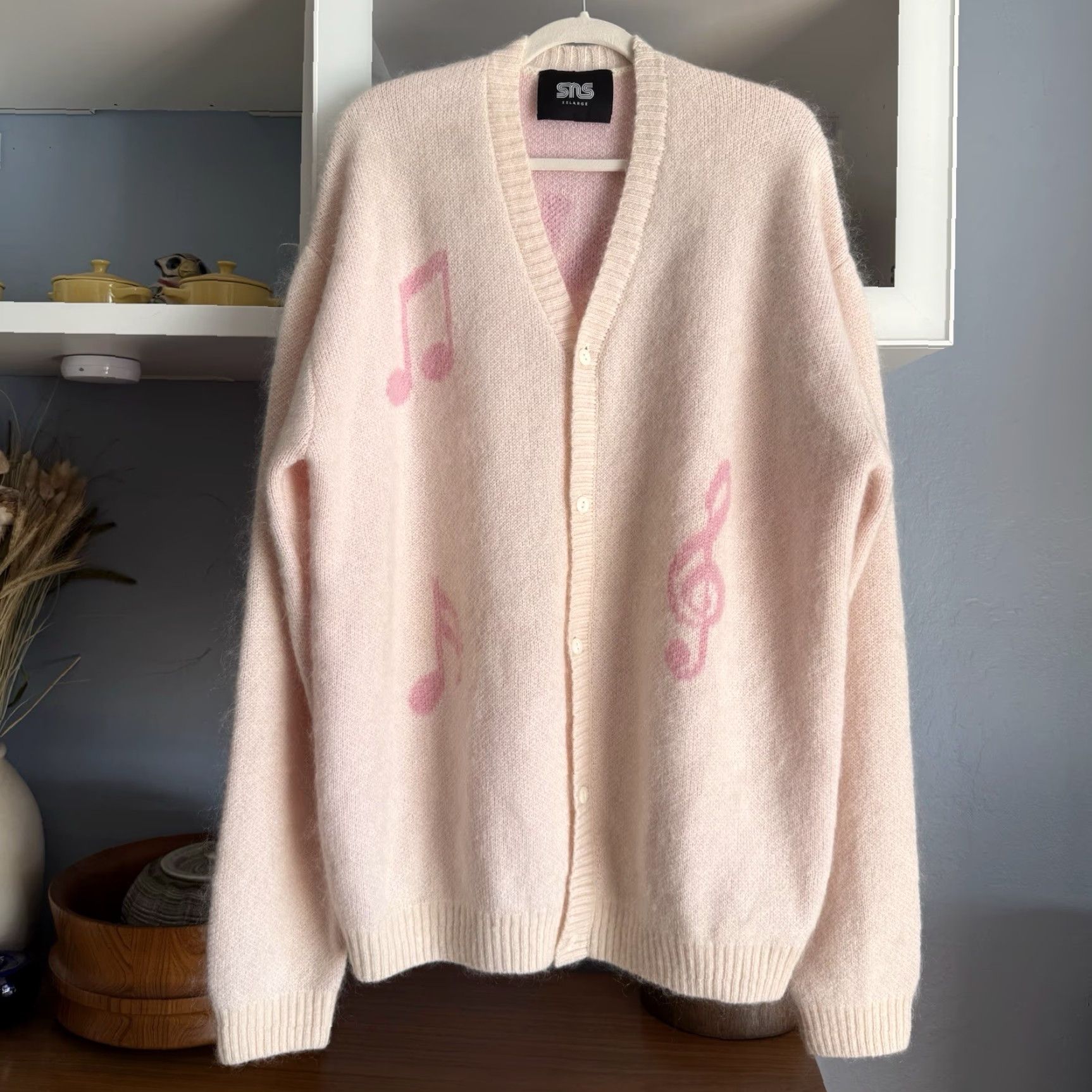 Pinko VINTAGE SNS Radio Pink Mohair Knit Cardigan Sweater XXL RARE Mens Cardigan Mohair Pink 2XL Wool Nylon Nylon Wool Size US XXL / EU 58 / 5 - 2 Thumbnail