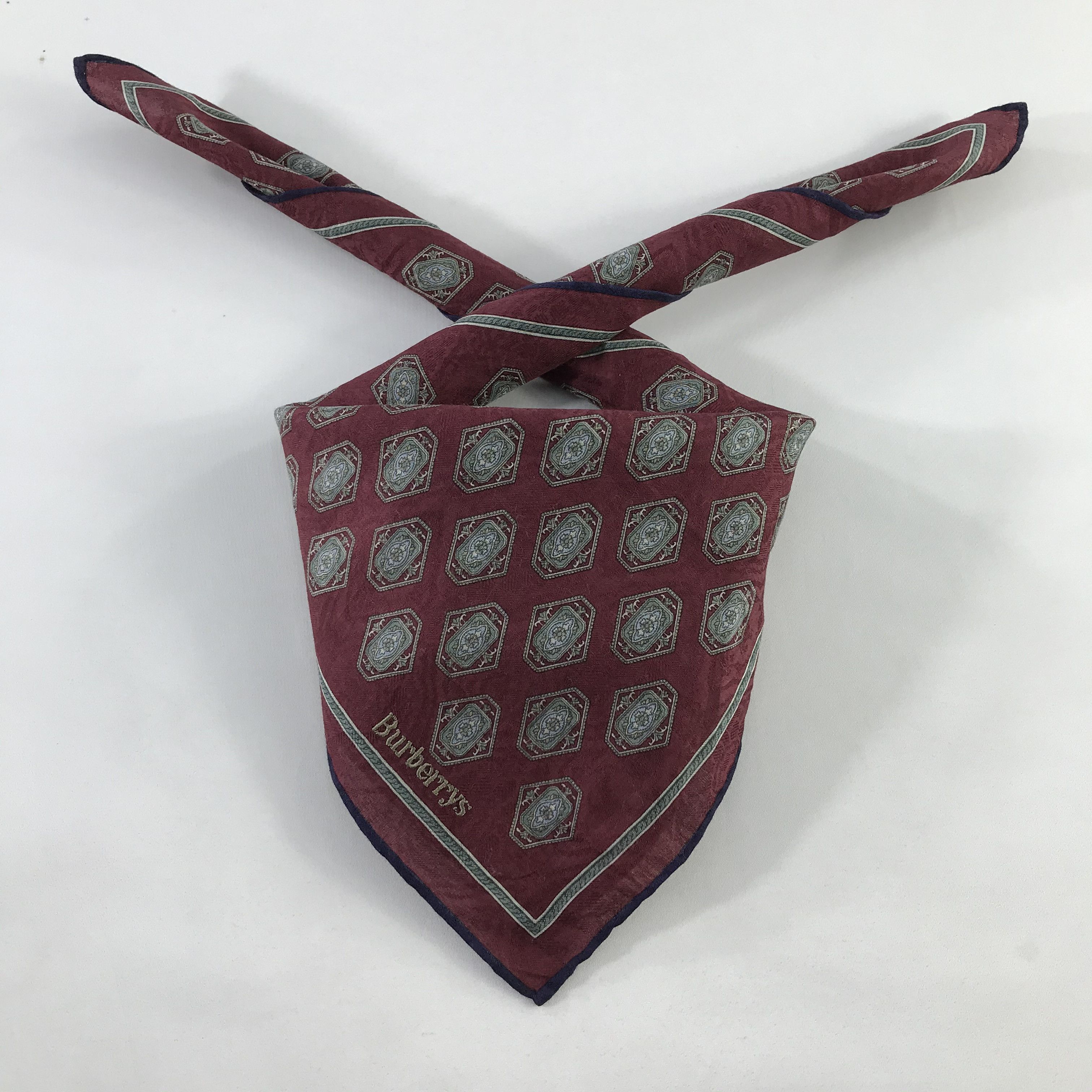 Burberry × Vintage Burberry Bandana / Handkerchief / Neckerchief - S1151 Size ONE SIZE - 3 Thumbnail