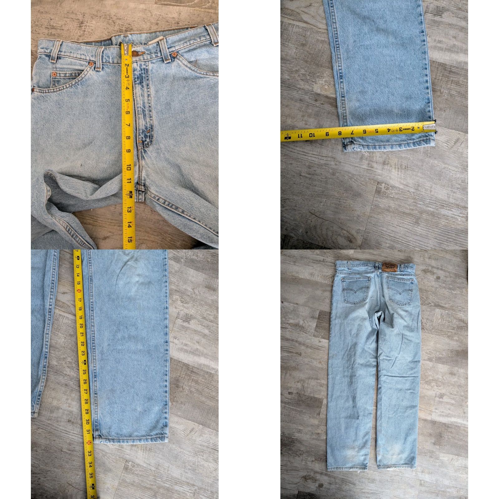 Levi's VINTAGE Levi's 553 Jeans Mens 34x32 Light Wash Distressed 90s White Tab USA Denim 5-Pocket Regular Spring Fall Winter Shoes? Size US 34 / EU 50 - 9 Thumbnail