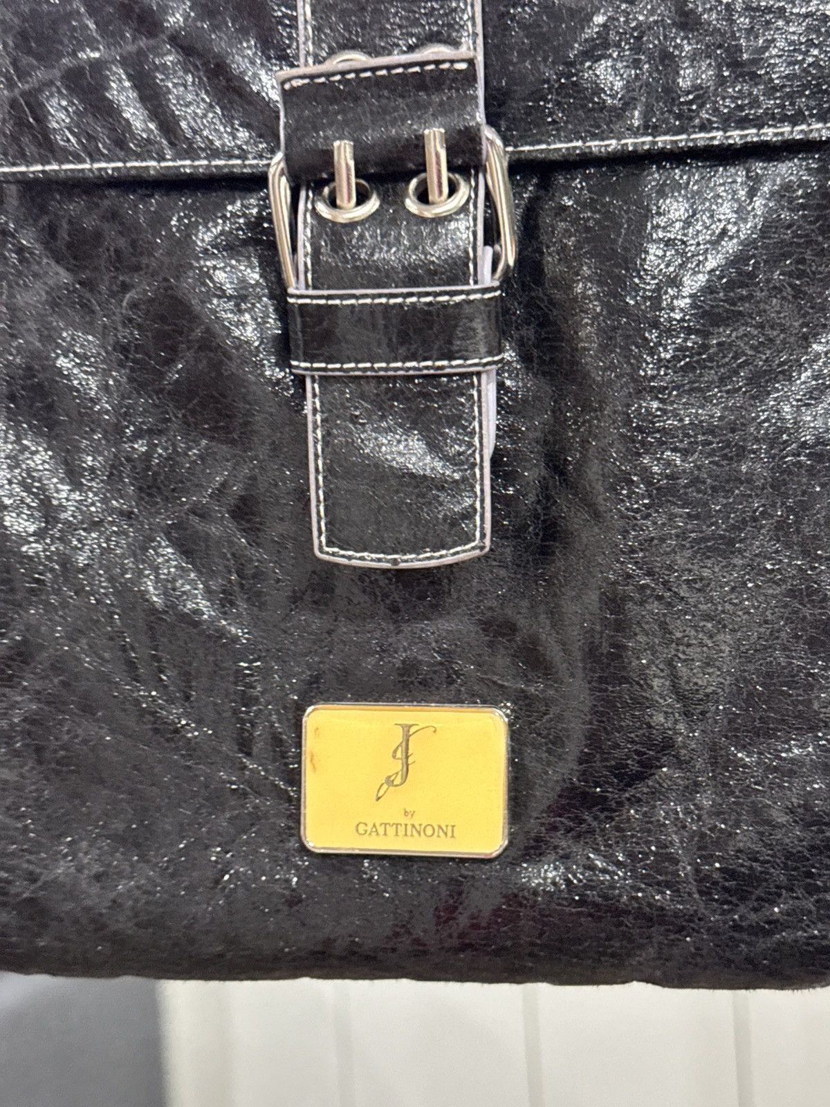 Other J by Gattinoni Distressed Leather Messenger Bag Y2K Archive Size ONE SIZE - 10 Thumbnail