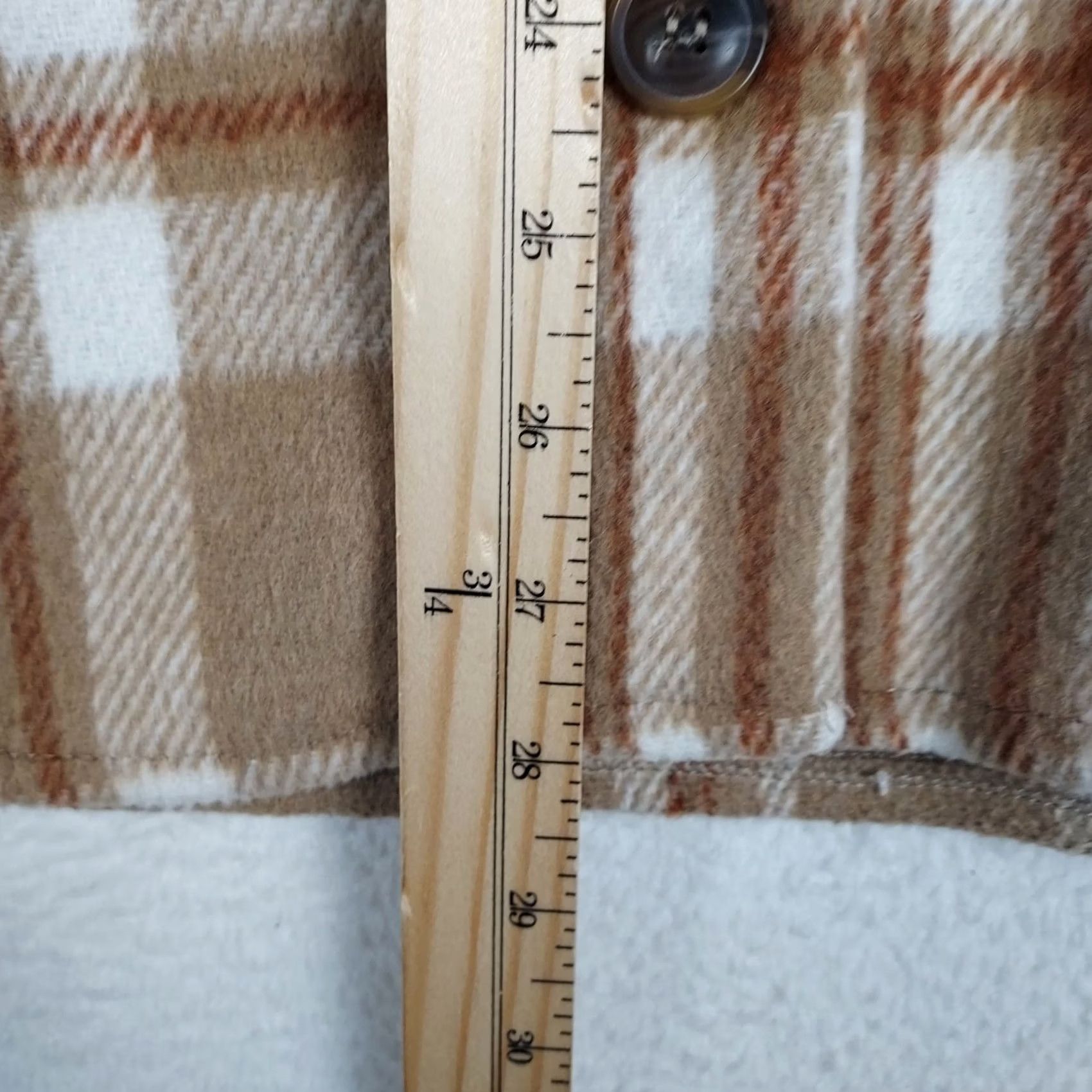 Vintage Love Tree Plaid Shacket Womens Large Tan Brown Button Front Jacket Size L / US 10 / IT 46 - 4 Thumbnail