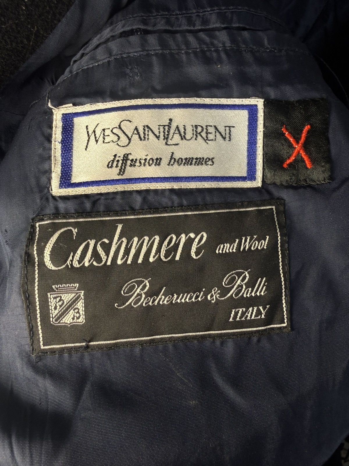 Yves Saint Laurent Wool YSL Coat Double Breasted Italy Soft Vintage Jacket 90s Size US L / EU 52-54 / 3 - 5 Thumbnail