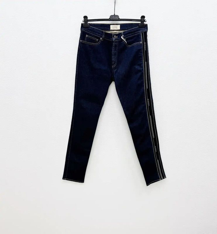 Givenchy Givenchy Dark Blue Denim Casual Pants 0089 Size US 27 - 1 Thumbnail