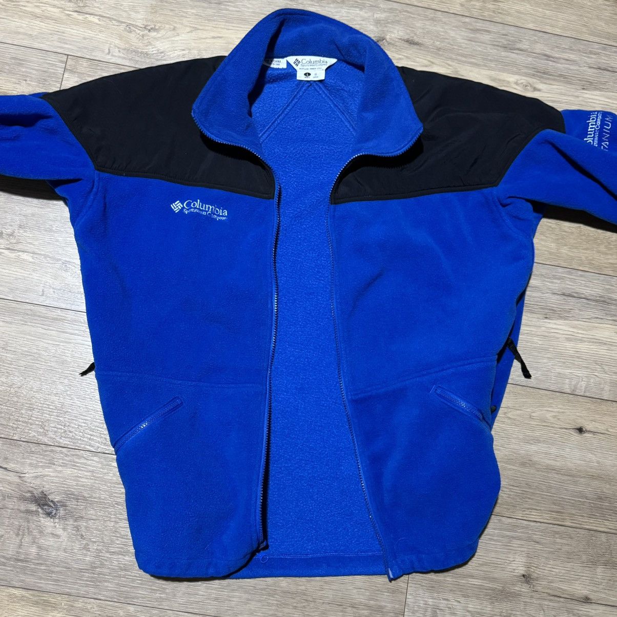 Columbia × Vintage Y2K Columbia Titanium Heavy Duty Zip Fleece Size US L / EU 52-54 / 3 - 4 Thumbnail