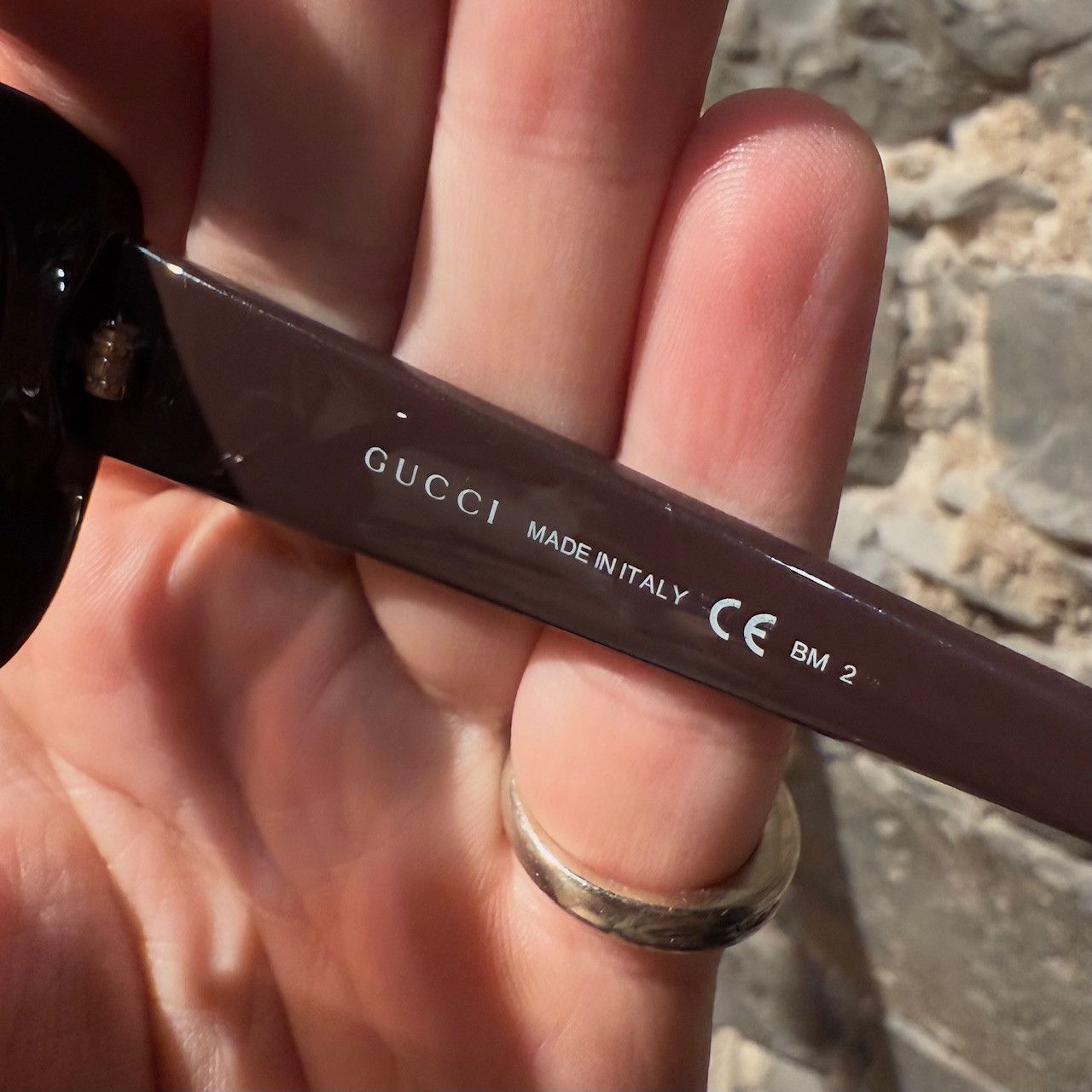 Gucci Gucci GG3575 Gradient Diamantissima Rectangular Sunglasses Size ONE SIZE - 5 Thumbnail