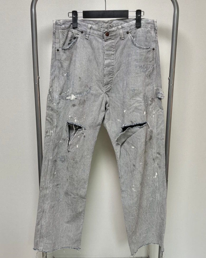Saint Michael Saint Michael Hickory Distressed Work Pants Size US 32 / EU 48 - 9 Thumbnail