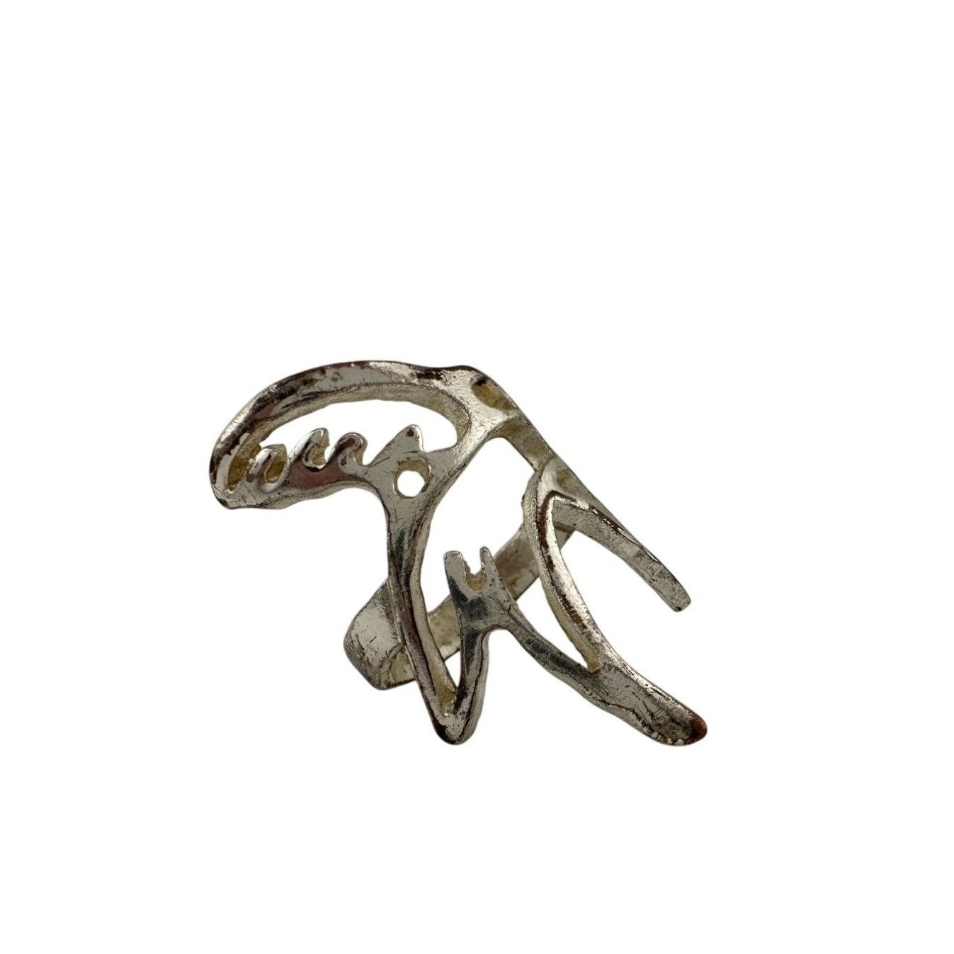 Other Vintage Women's Silver Toned Geometric Ring Size ONE SIZE - 2 Thumbnail