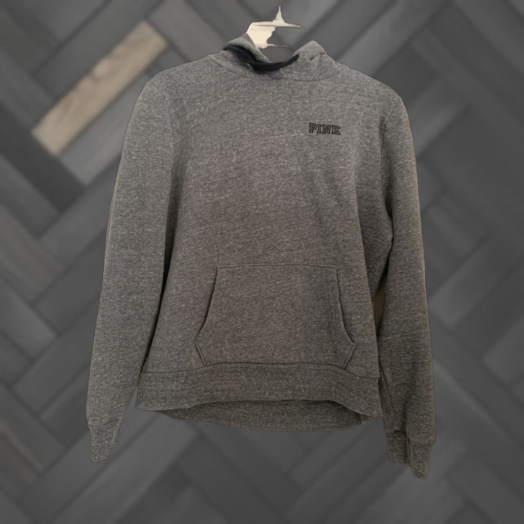 Pinko VINTAGE PINK Victoria's Secret Grey Hoodie Women MEDIUM Pullover Sweatshirt Size M / US 6-8 / IT 42-44 - 1 Thumbnail