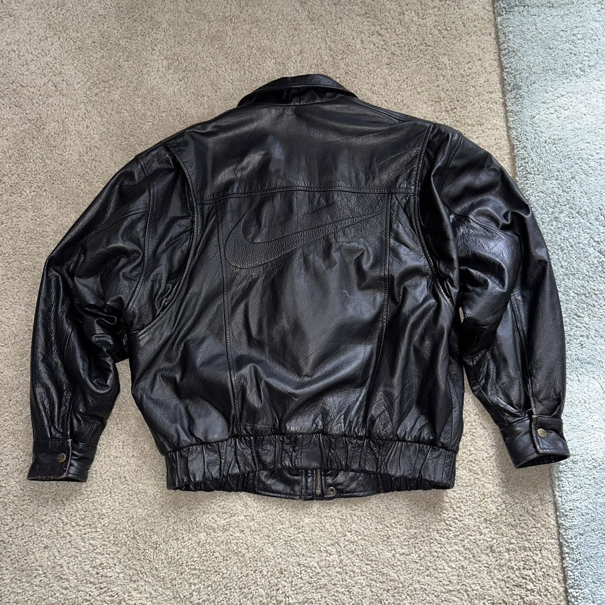Nike leather jacket mens online