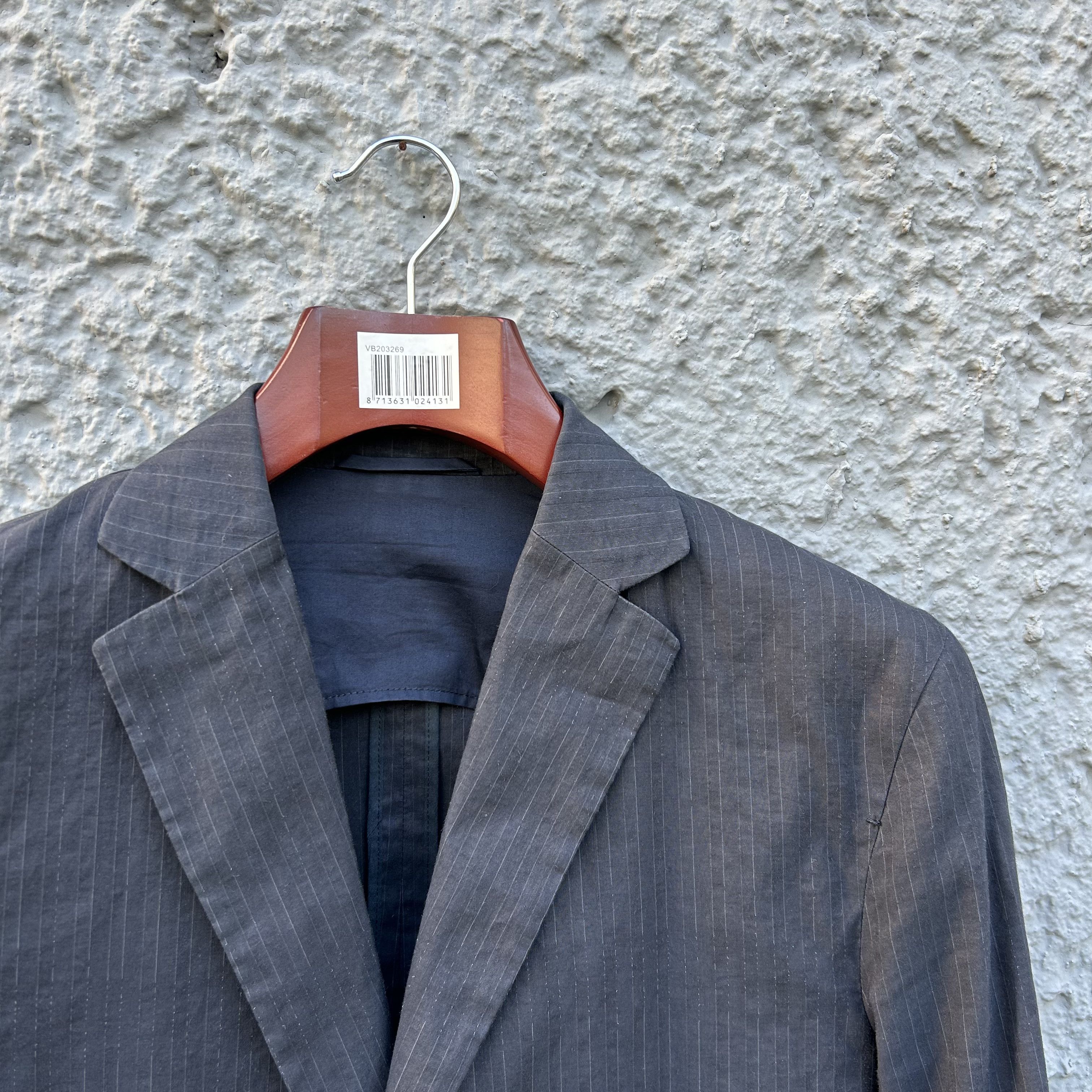 Jil Sander Jil Sander Dark Blue Pinstripe Blazer Jacket Size 48R - 4 Thumbnail