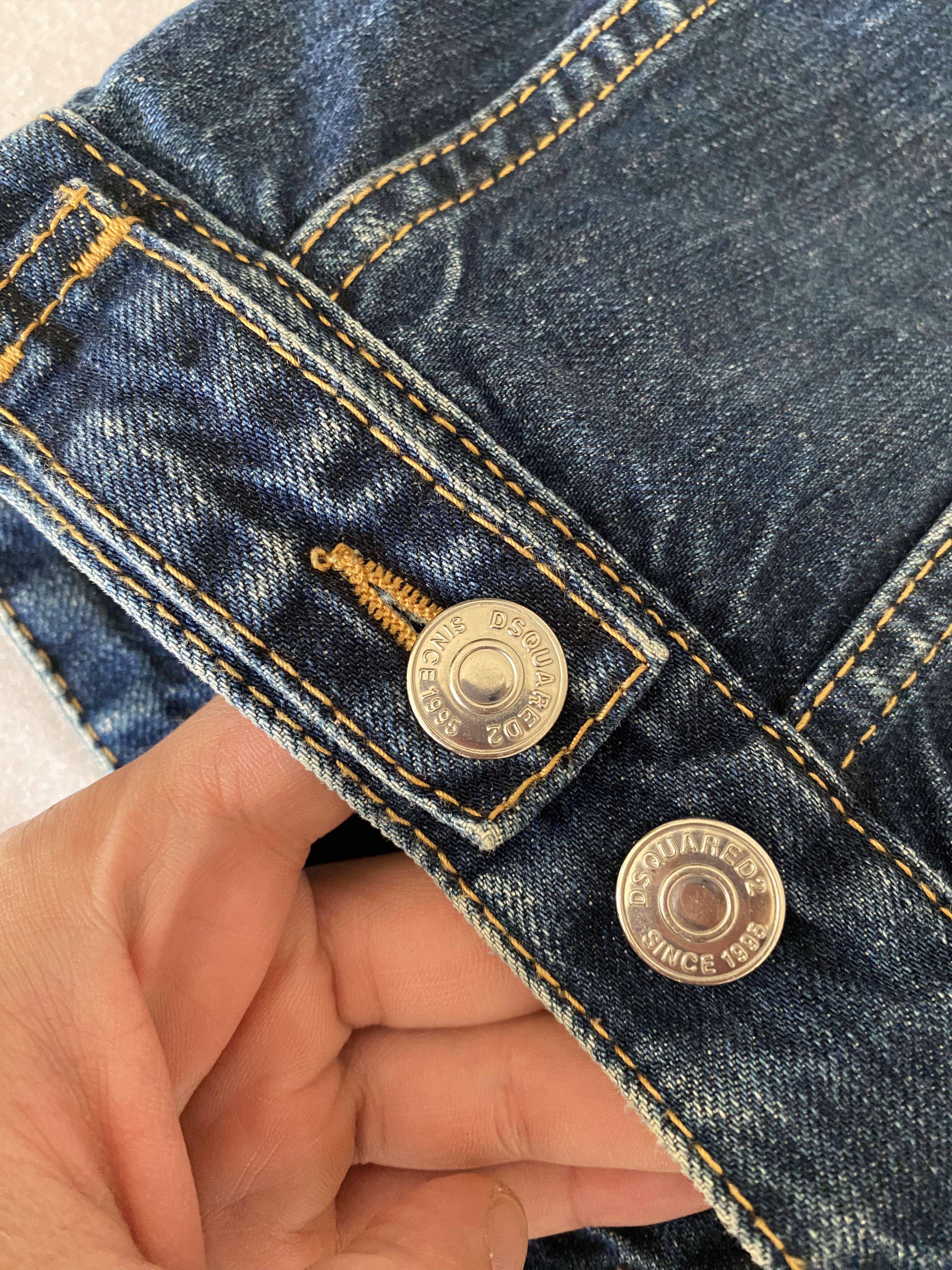 Dsquared2 Dsquared2 Distressed Denim Jacket Tidy Jean Jacket Size US M / EU 48-50 / 2 - 6 Thumbnail