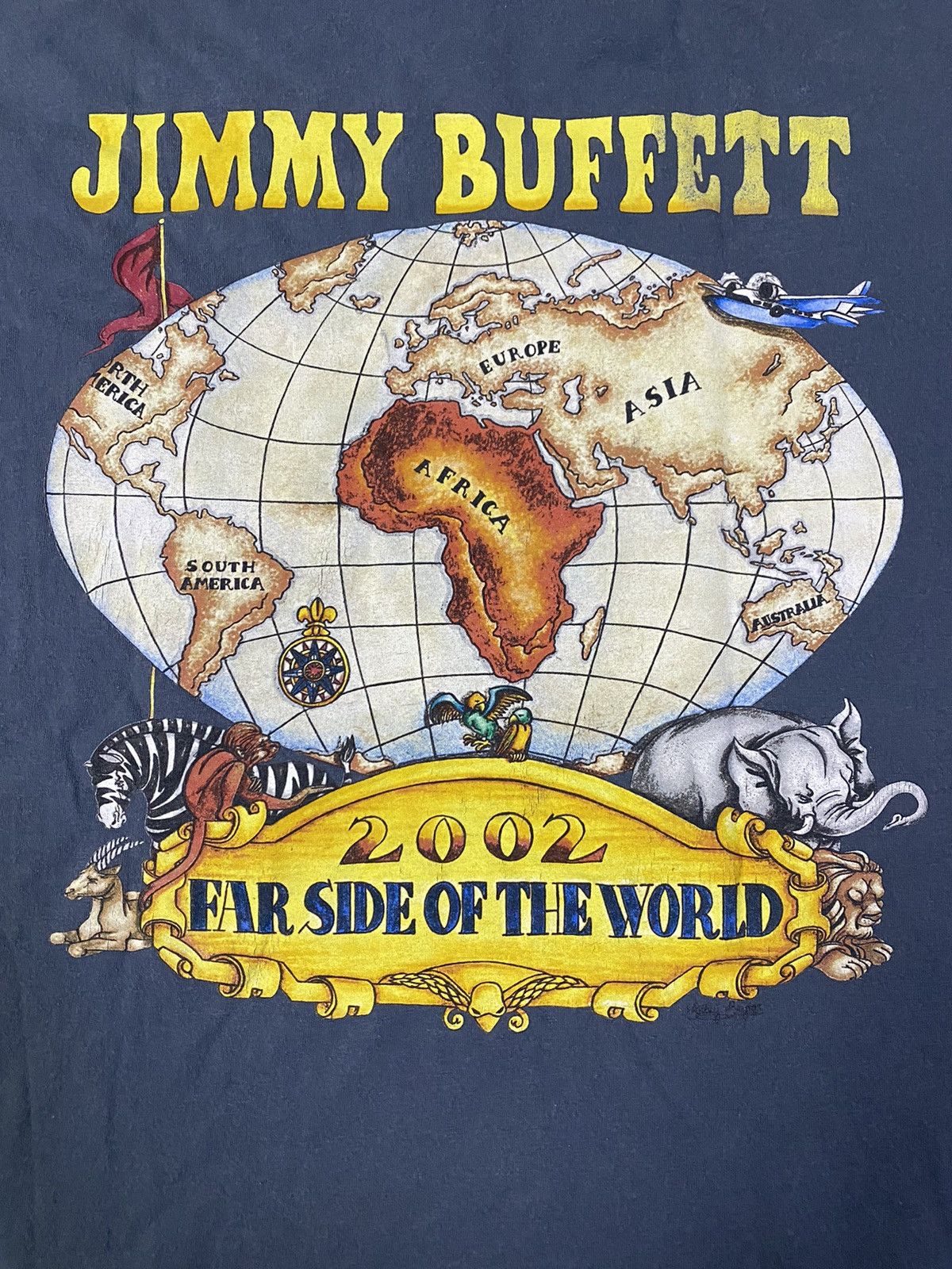 Band Tees Vintage Jimmy Buffet American singer Far Side world t-shirt Size US XL / EU 56 / 4 - 7 Thumbnail