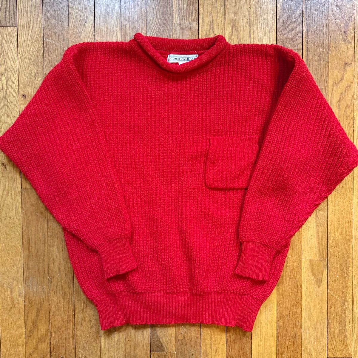 Joan Rivers Vintage Joan Harper Chunky Ribbed Roll-neck Pocket Sweater Size S / US 4 / IT 40 - 1 Thumbnail