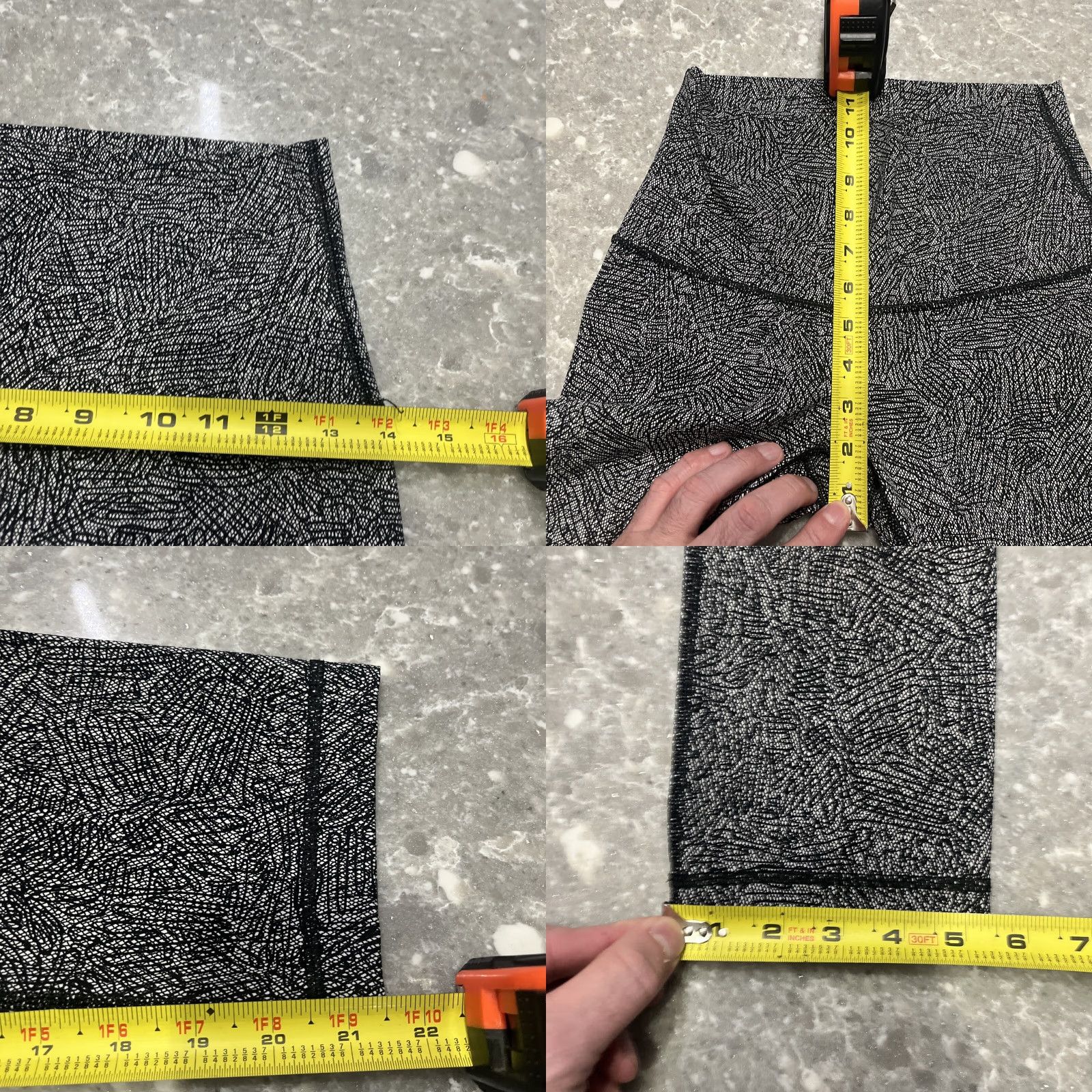 Lululemon **Lululemon Wunder Under Crop High Rise Legging Sz 6 Black & White** User: **Lululemon Wunder Under Crop High Rise 21” Legging Sz 6 Black & White** Size 28" / US 6 / IT 42 - 8 Thumbnail