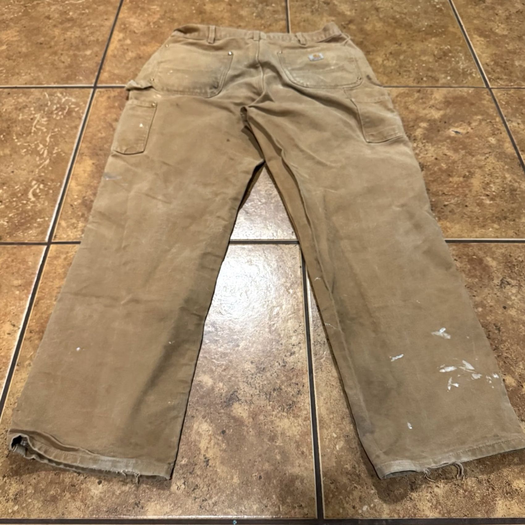 Carhartt VTG Carhartt Pants Mens 34x31 Brown Carpenter Straight Double Knee USA 90s Canvas Workwear 34 Mens Brown Size US 34 / EU 50 - 4 Thumbnail