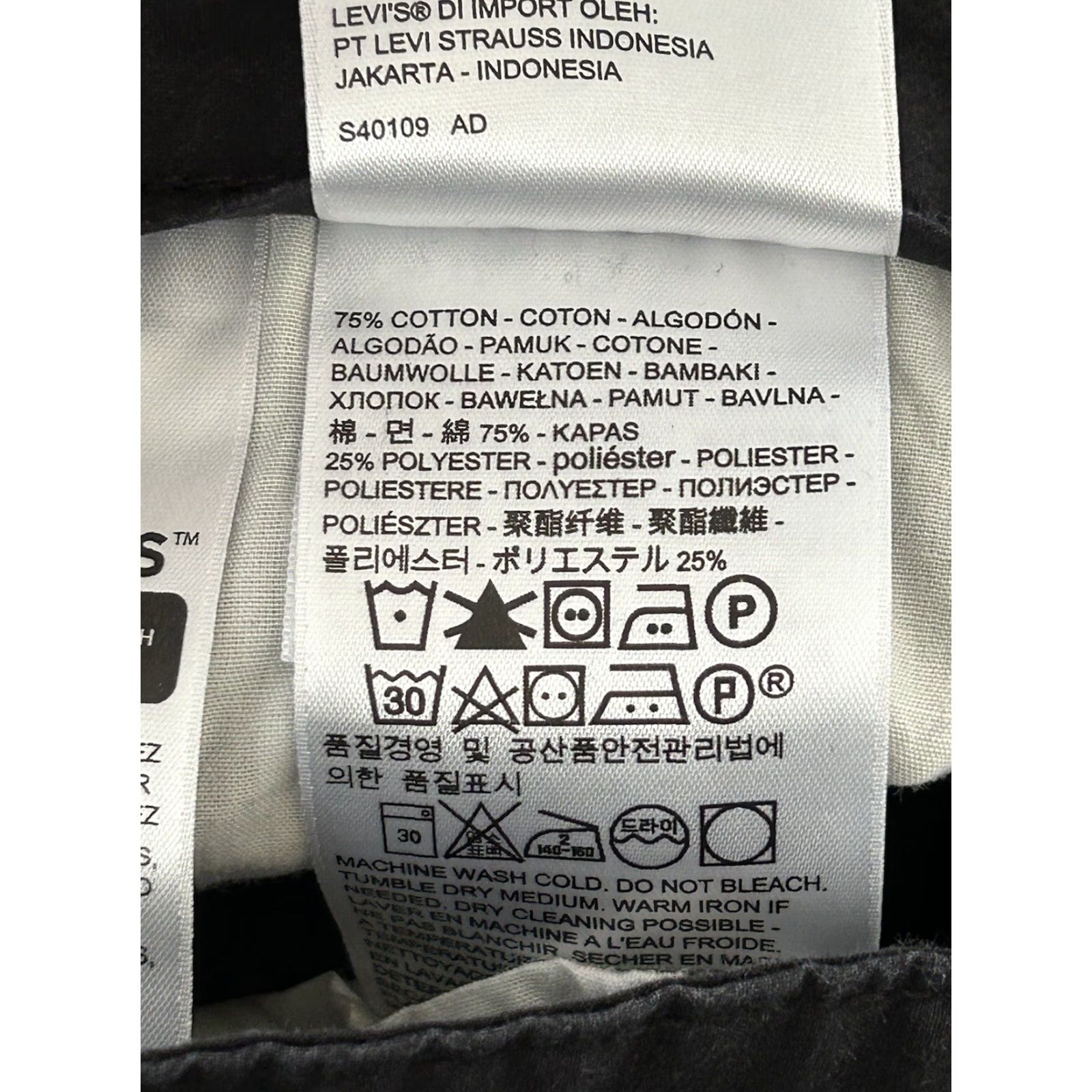 Levi's Levi's Cargo Shorts Men's Black Rip-Stop Cotton Canvas 32 Zip Logo Pockets Casual Outdoor High Rise Classic Fit Regular Size 32 Mens Size US 32 / EU 48 - 5 Thumbnail
