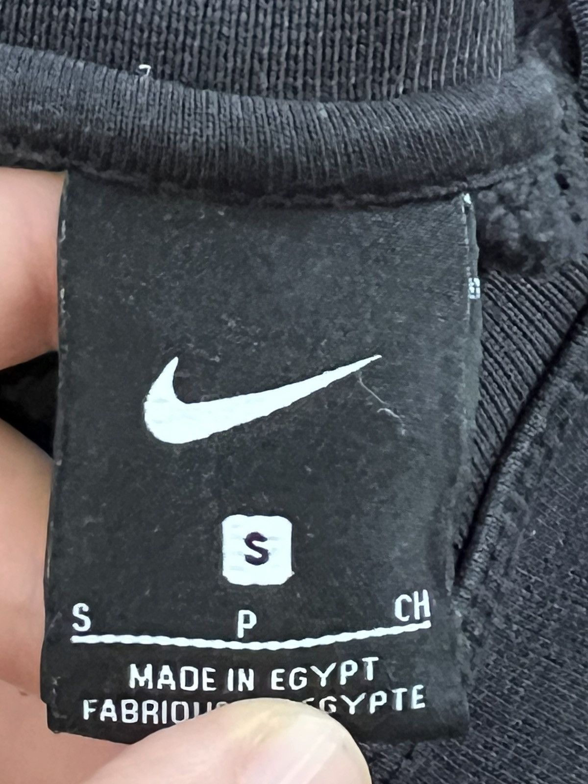 Nike × Vintage Nike crewneck hoodie black Y2k spellout center swoosh 90s Size US M / EU 48-50 / 2 - 6 Thumbnail