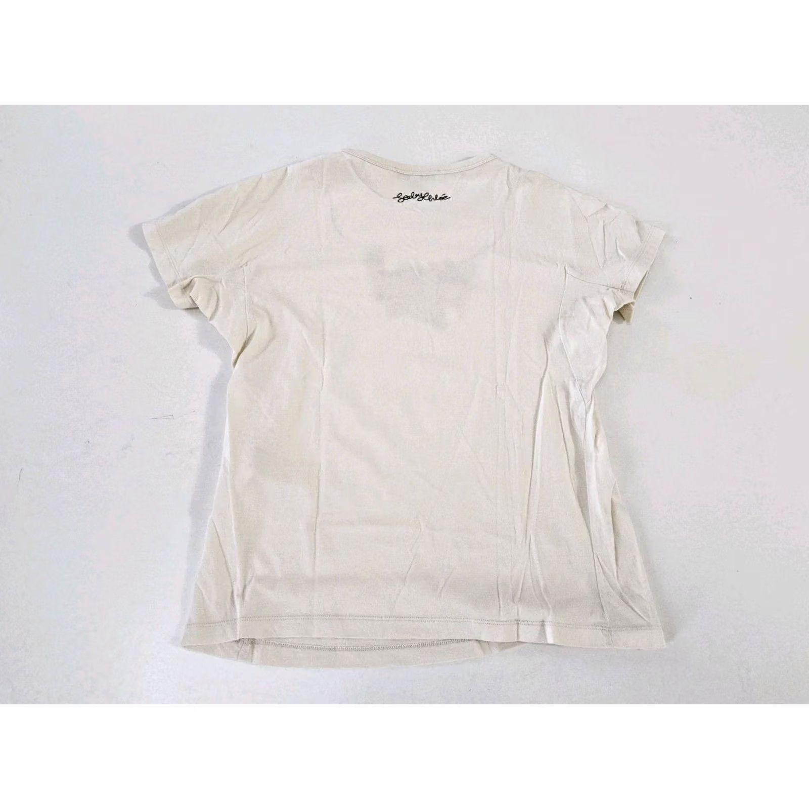 Vintage See By Chloe T-Shirt Short Sleeve Women Size 4 Ivory Cotton Size S / US 4 / IT 40 - 7 Thumbnail