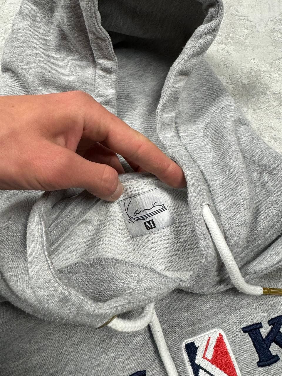 Karl Kani Vintage Y2K Karl Kani Gray Hoodie Big Embroidered Logo Size US M / EU 48-50 / 2 - 10 Thumbnail