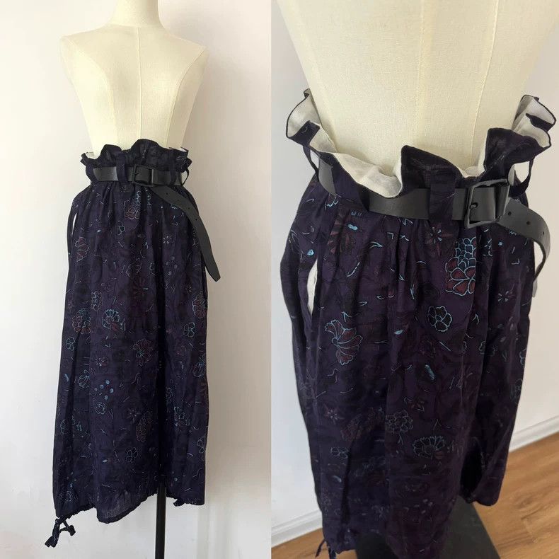 Y's Y's size 3 Flower bud waist gilded printed long skirt Size 24" / US 00 / IT 34 - 6 Thumbnail