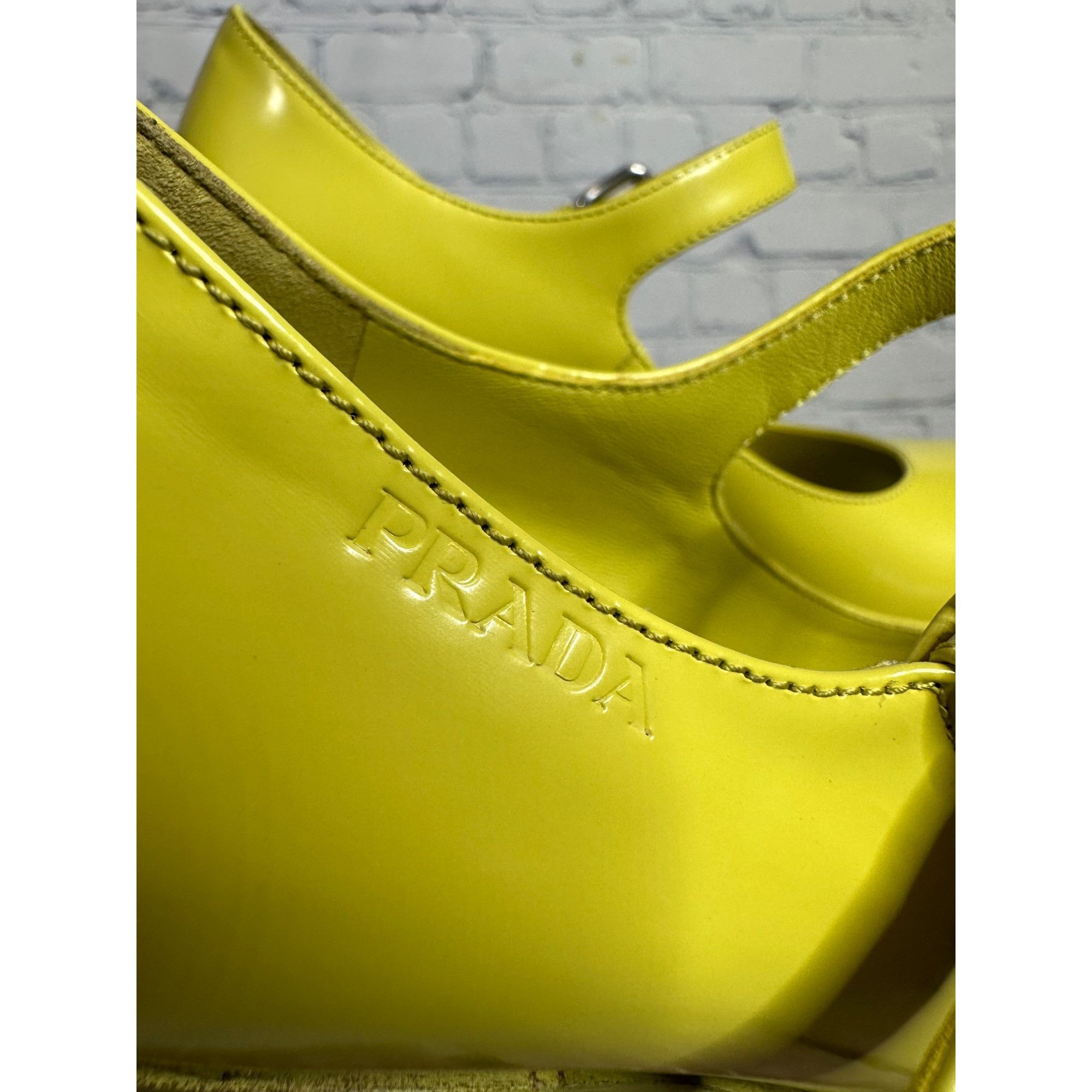 Prada Prada Logo Leather Buckled High Heel Pumps Size US 6.5 / IT 36.5 - 3 Thumbnail