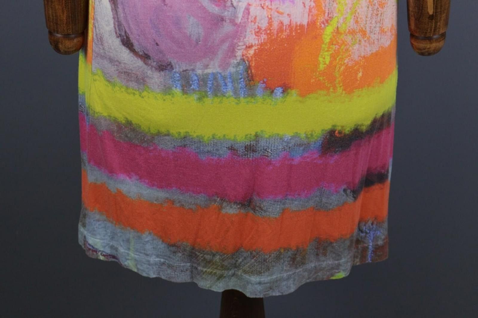 Designer Aventures des Toiles Multicolor Abstract A-Line Dress 36 Size M / US 6-8 / IT 42-44 - 9 Thumbnail