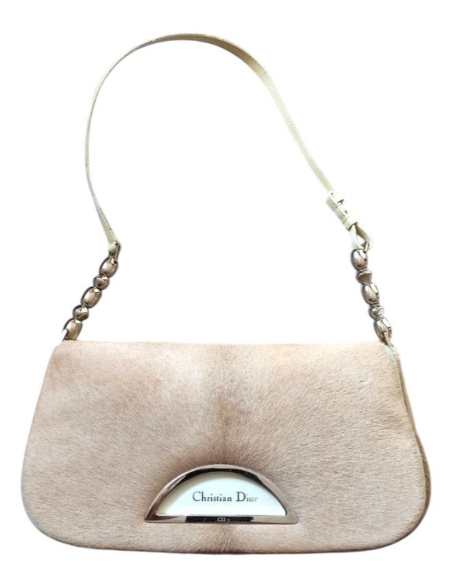 Bag Malice Saddle Shoulder Hodo Fur Era Galliano Ex0031 in Beige, Women's