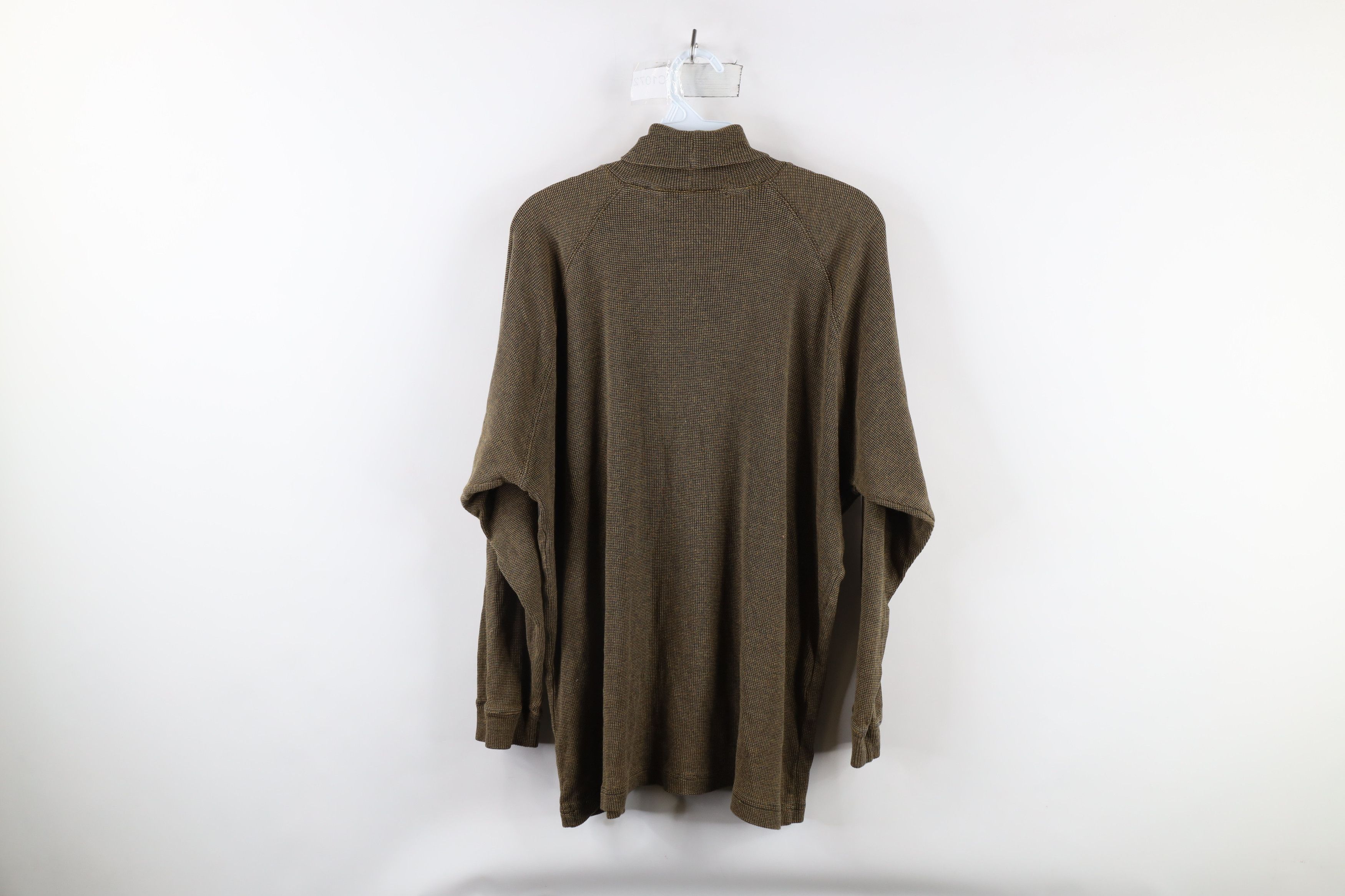 Vintage Vintage 90s Streetwear Blank Thermal Waffle Knit Turtleneck Size US XL / EU 56 / 4 - 7 Thumbnail