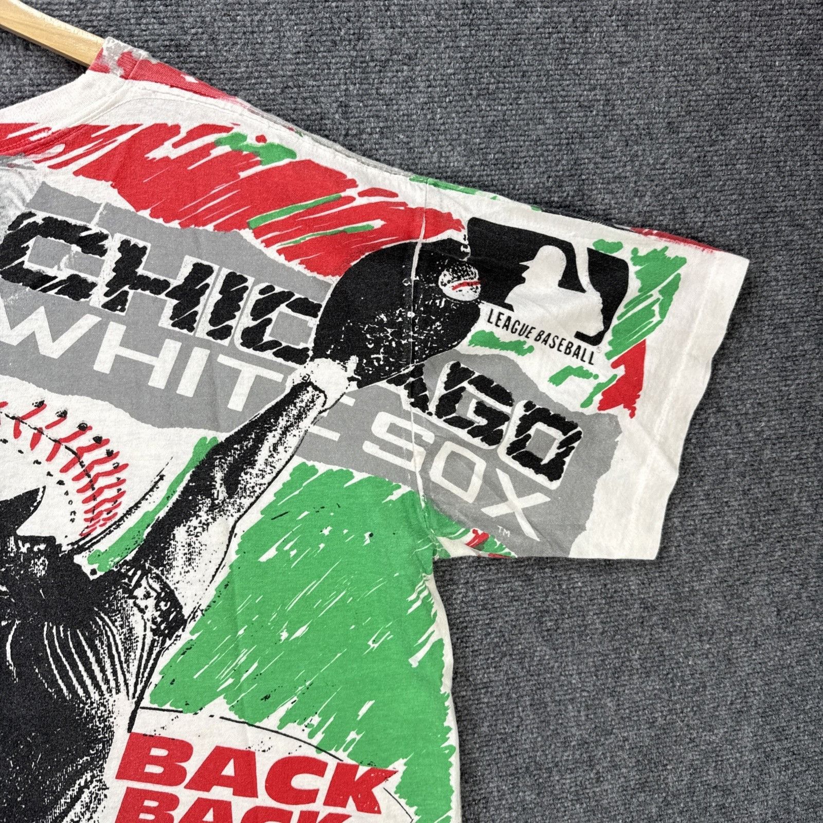 Hanes Vintage Chicago White Sox Shirt Mens XL White 90s AOP Size US XL / EU 56 / 4 - 8 Thumbnail