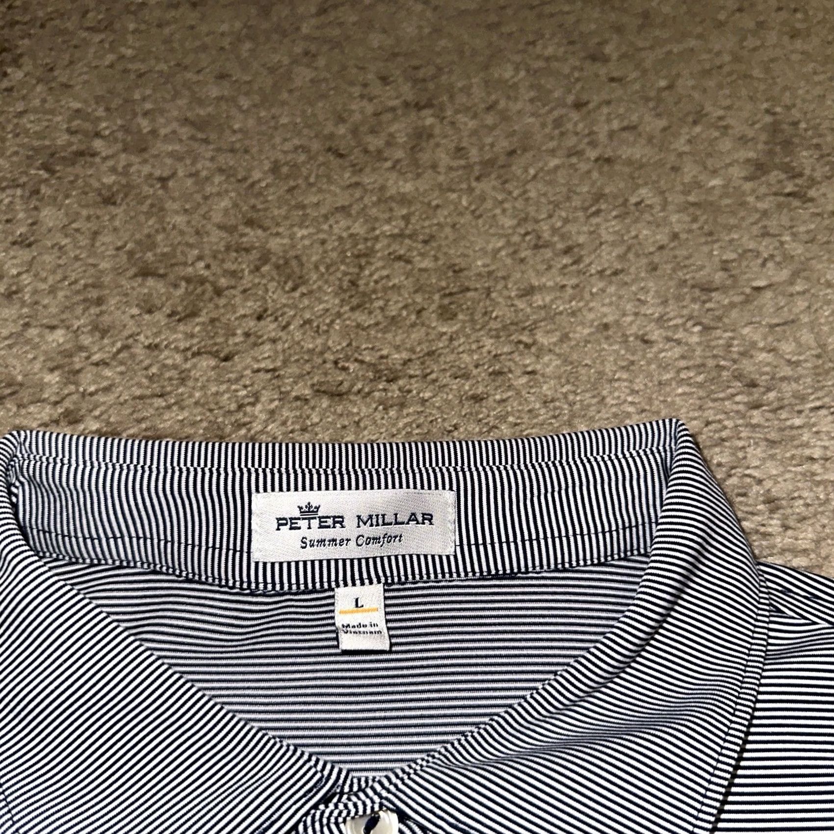 Peter Millar Peter Millar Polo Shirt Mens Large Summer Comfort Golf Multicolor Striped Geometric Short Sleeve Size US L / EU 52-54 / 3 - 3 Thumbnail
