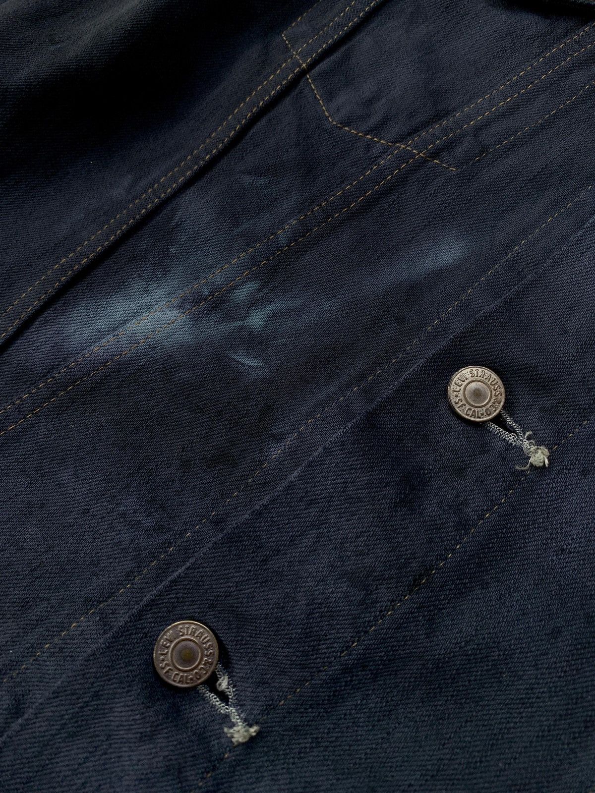 Junya Watanabe FREE TAX! 2000s Painted Denim Jacket Black Dyed - Medium Size US M / EU 48-50 / 2 - 11 Thumbnail