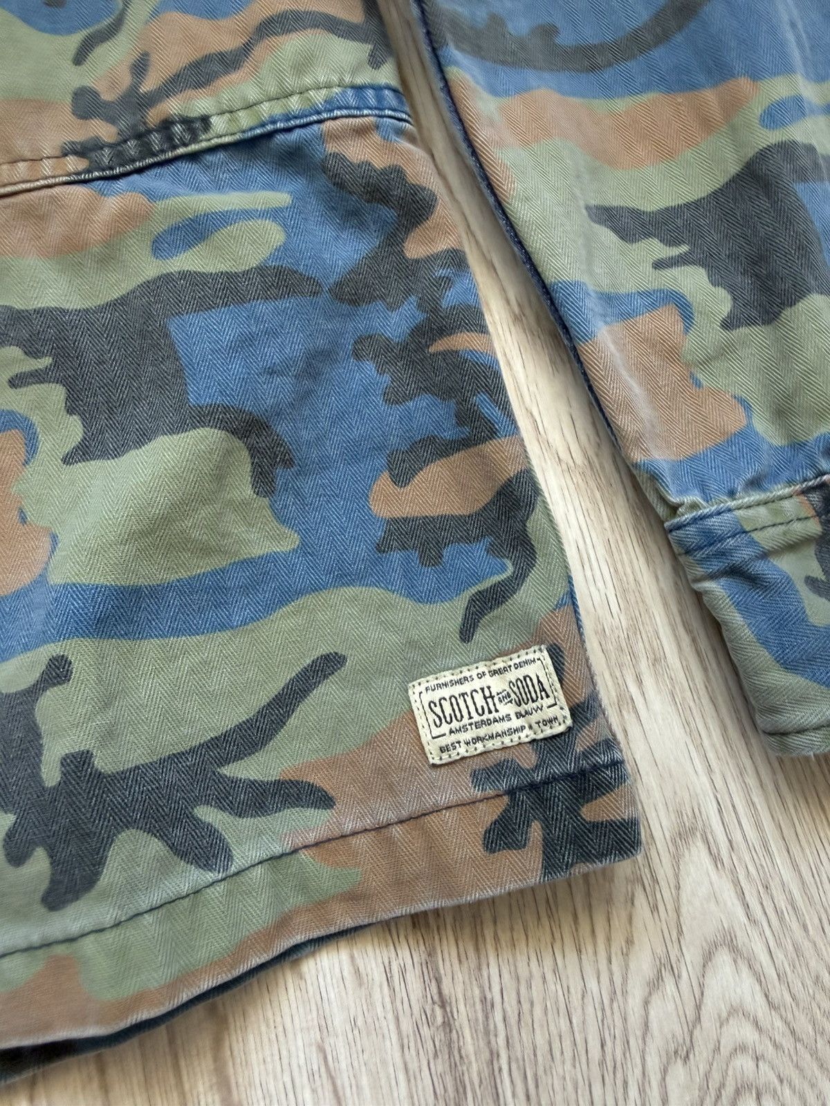 Scotch & Soda Scotch & Soda Camo Herringbone Jacket Size US L / EU 52-54 / 3 - 4 Thumbnail