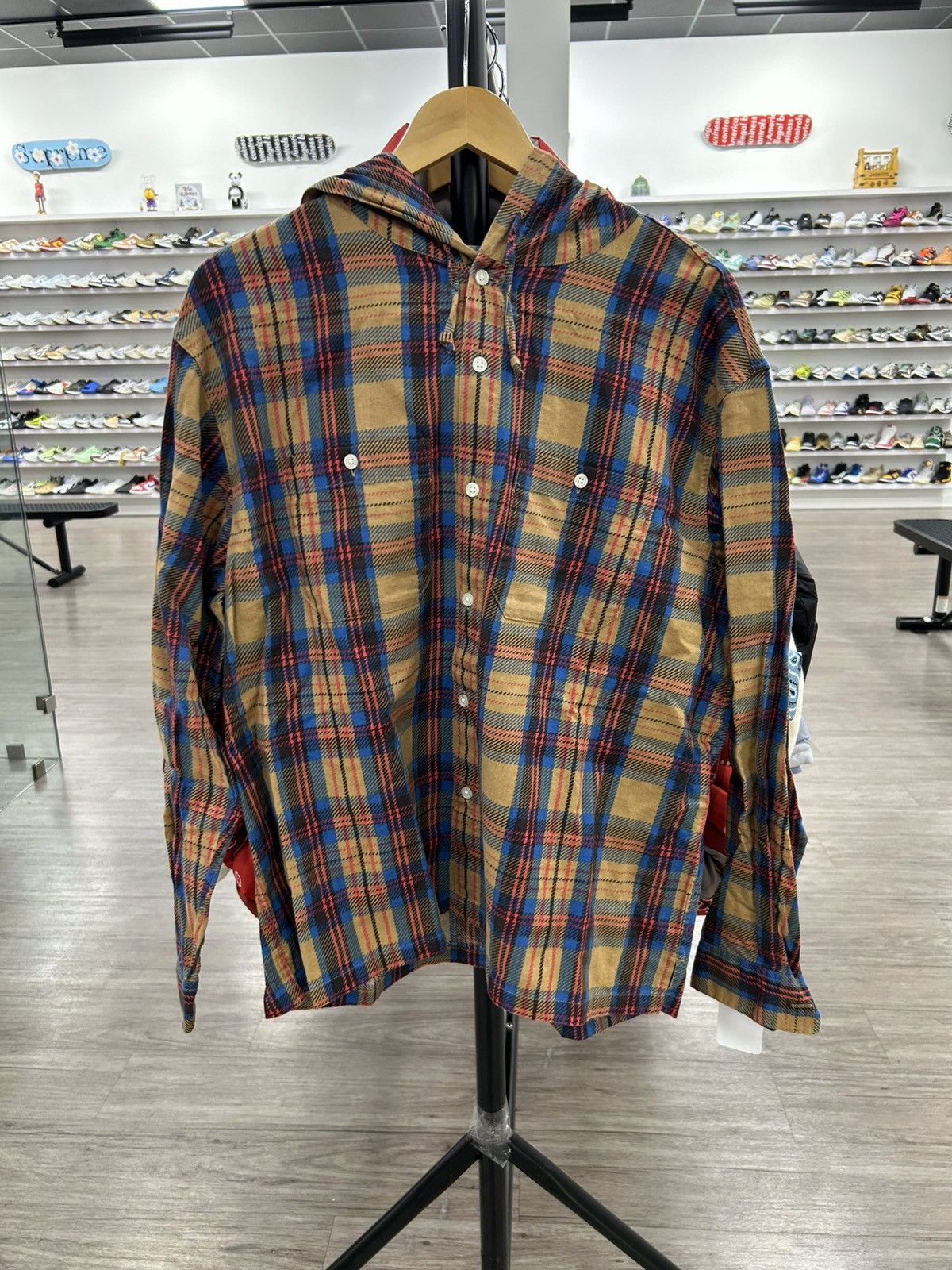 Supreme Hooded Flannel | Grailed