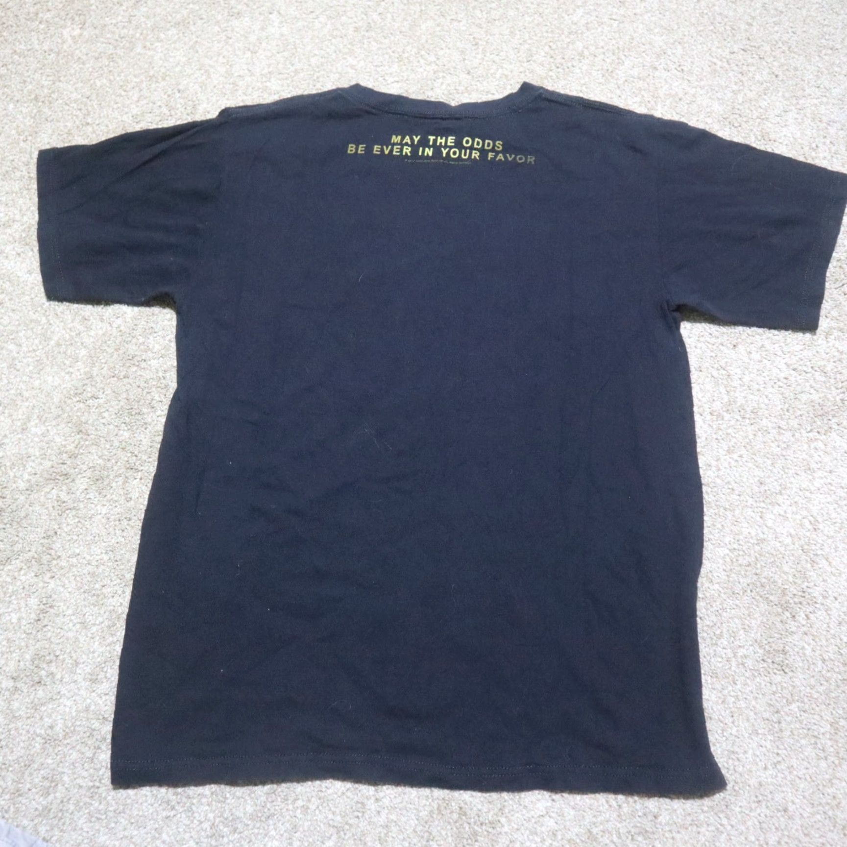 Anvil Hunger Games Black Tee Shirt Mockingjay Fire Logo Adult Men's M Medium Shirt Mens Black Hunger Games Logo Fire Decade 2010s Size US M / EU 48-50 / 2 - 7 Thumbnail