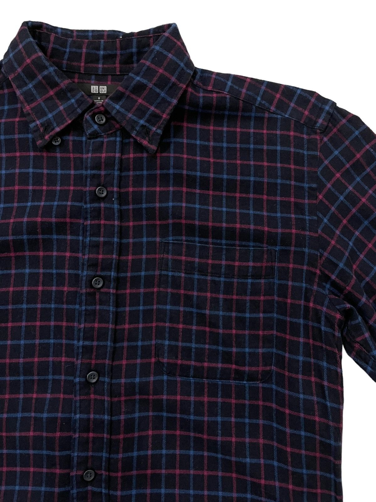 Flannel × Japanese Brand Vintage Uniqlo Travis Scott Style Plaid Tartan Flannel Size US S / EU 44-46 / 1 - 5 Thumbnail