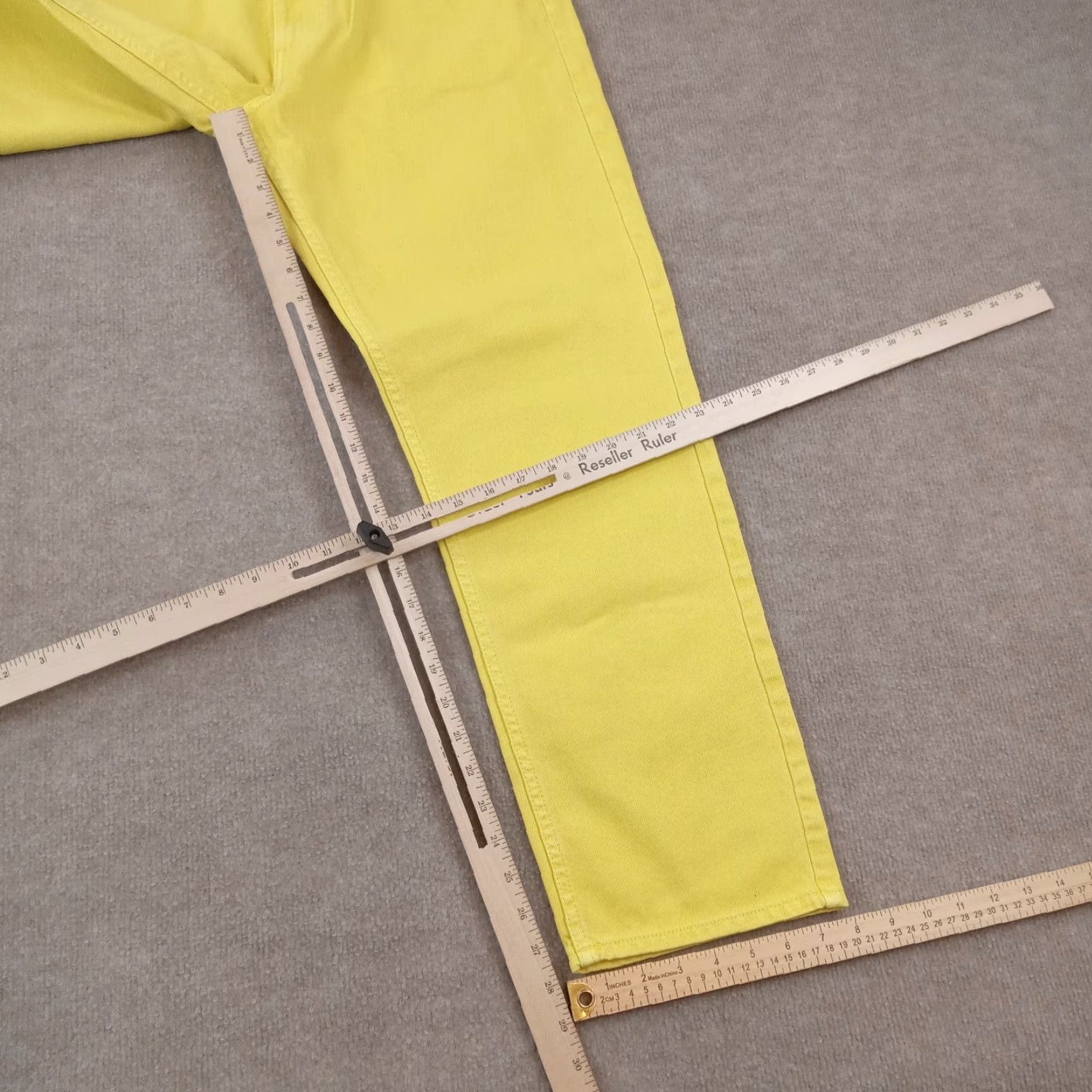 Calvin Klein Calvin Klein Jeans Yellow Denim Straight Leg Casual 31 (33x28) Mens Size US 31 - 2 Thumbnail